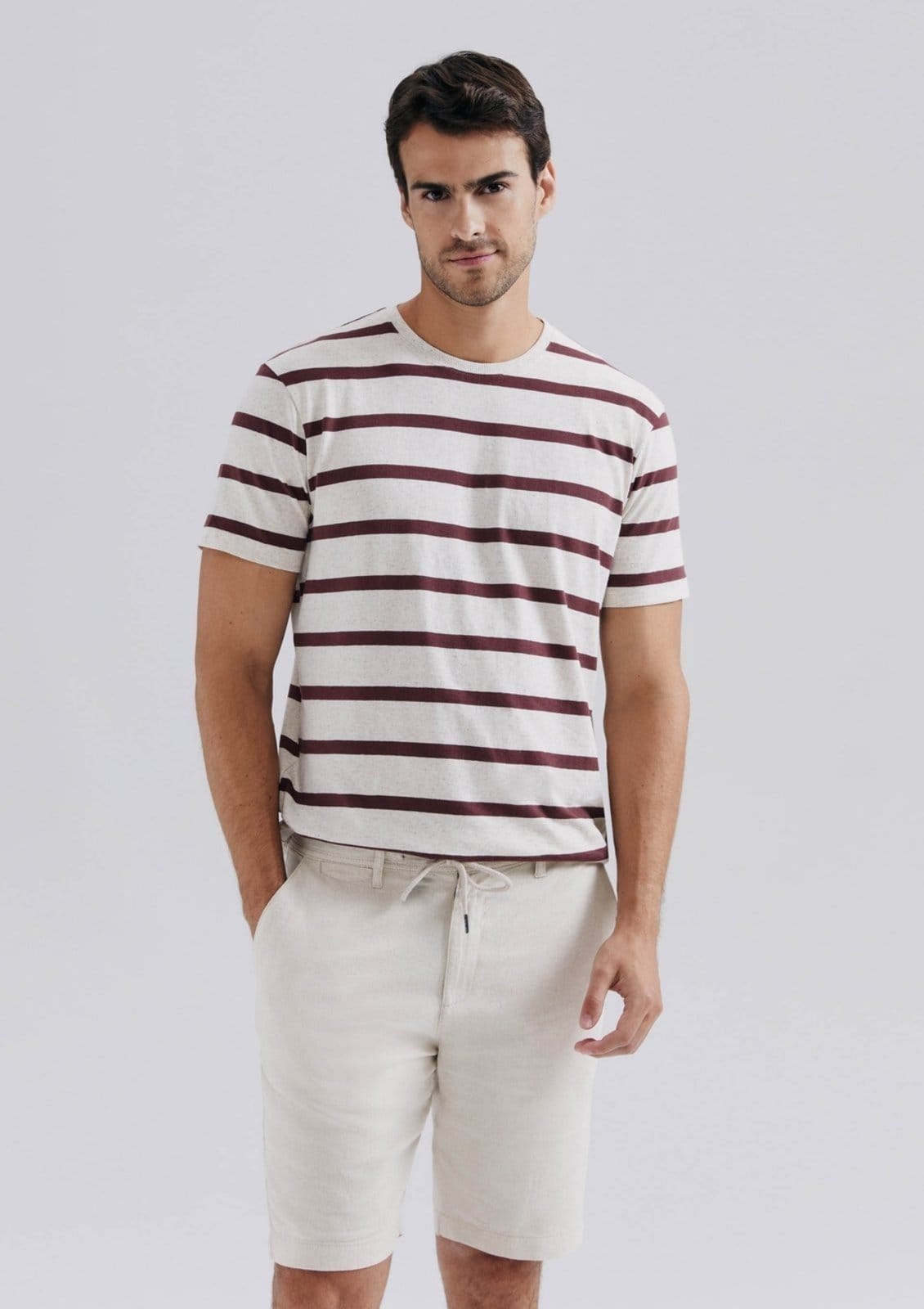 Bermuda Básica Masculina Chino Em Linho