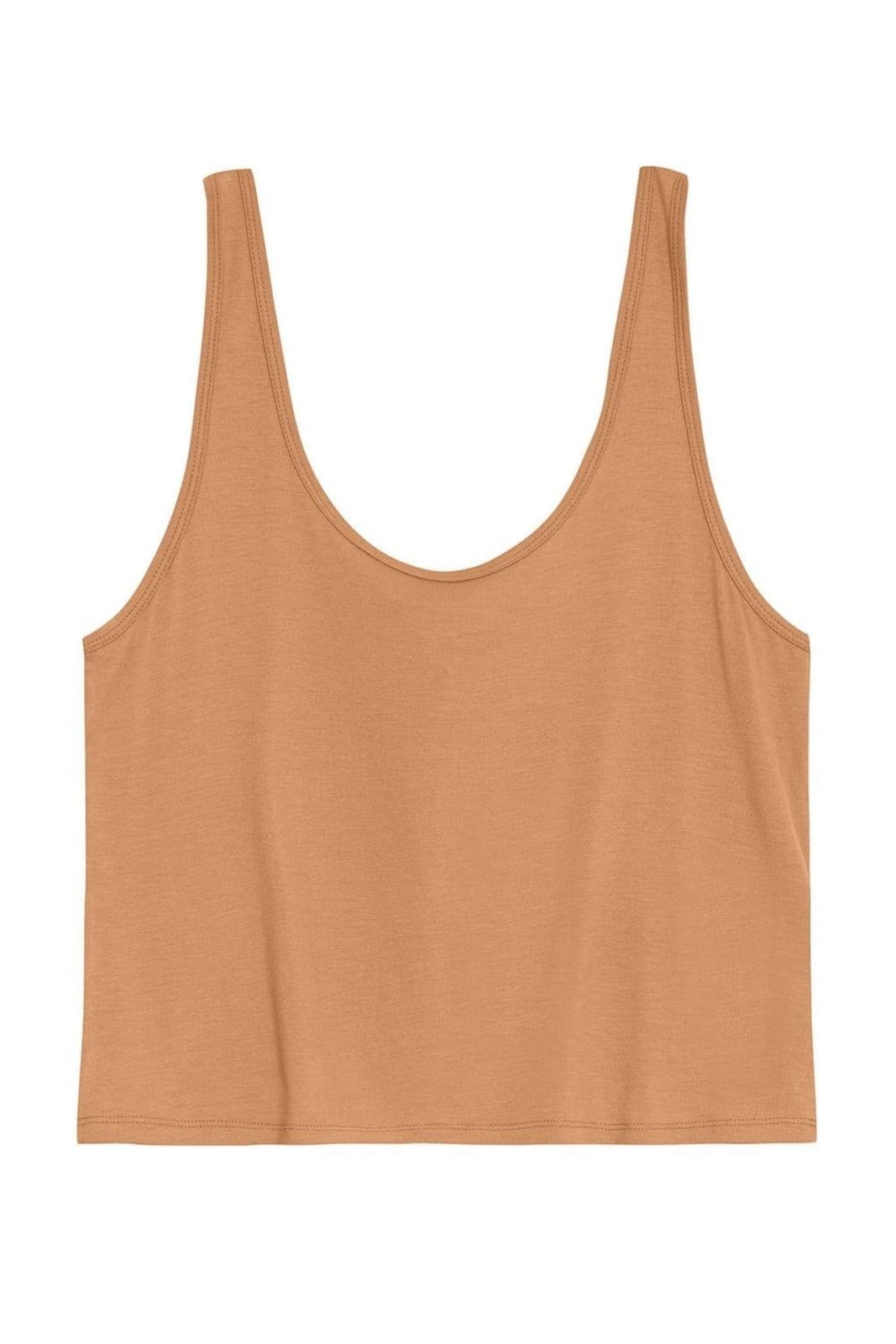 Vista 2 Blusa Feminina Essencial Em Viscolycra Essendi Camel édio Essendi bege