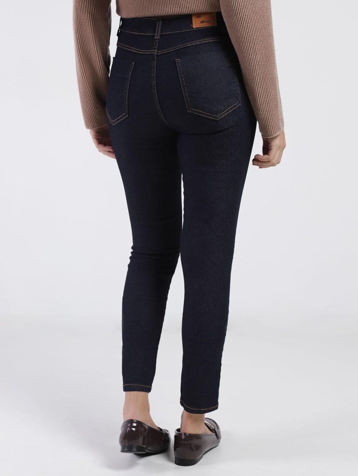 Vista 2 Calça Jeans Hot Pants Sawary Feminina AZUL Sawary unico azul