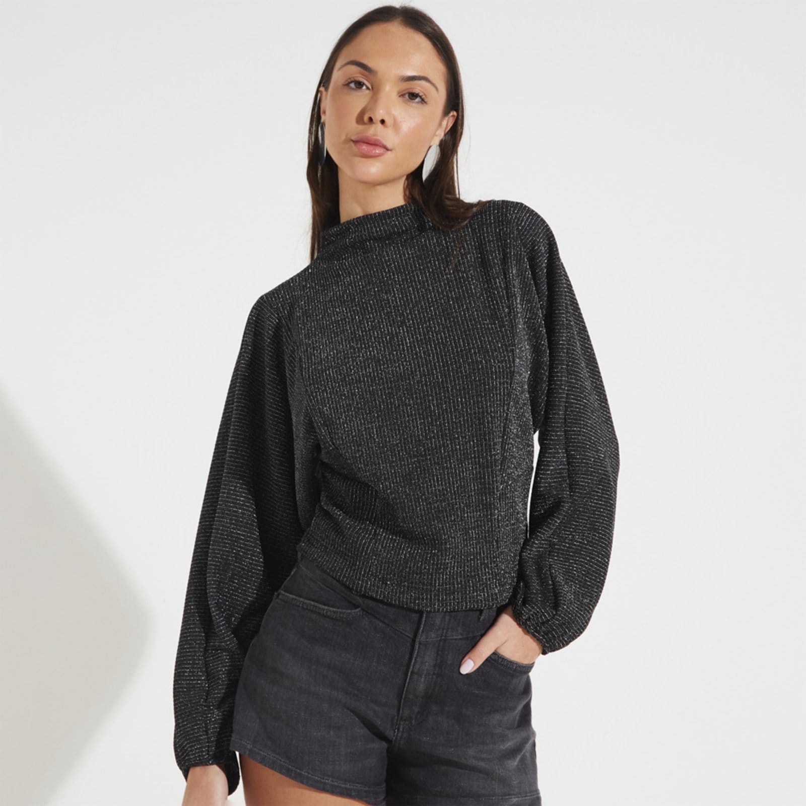 Moletom Forum Metalizado Amplo Ou25 Feminino