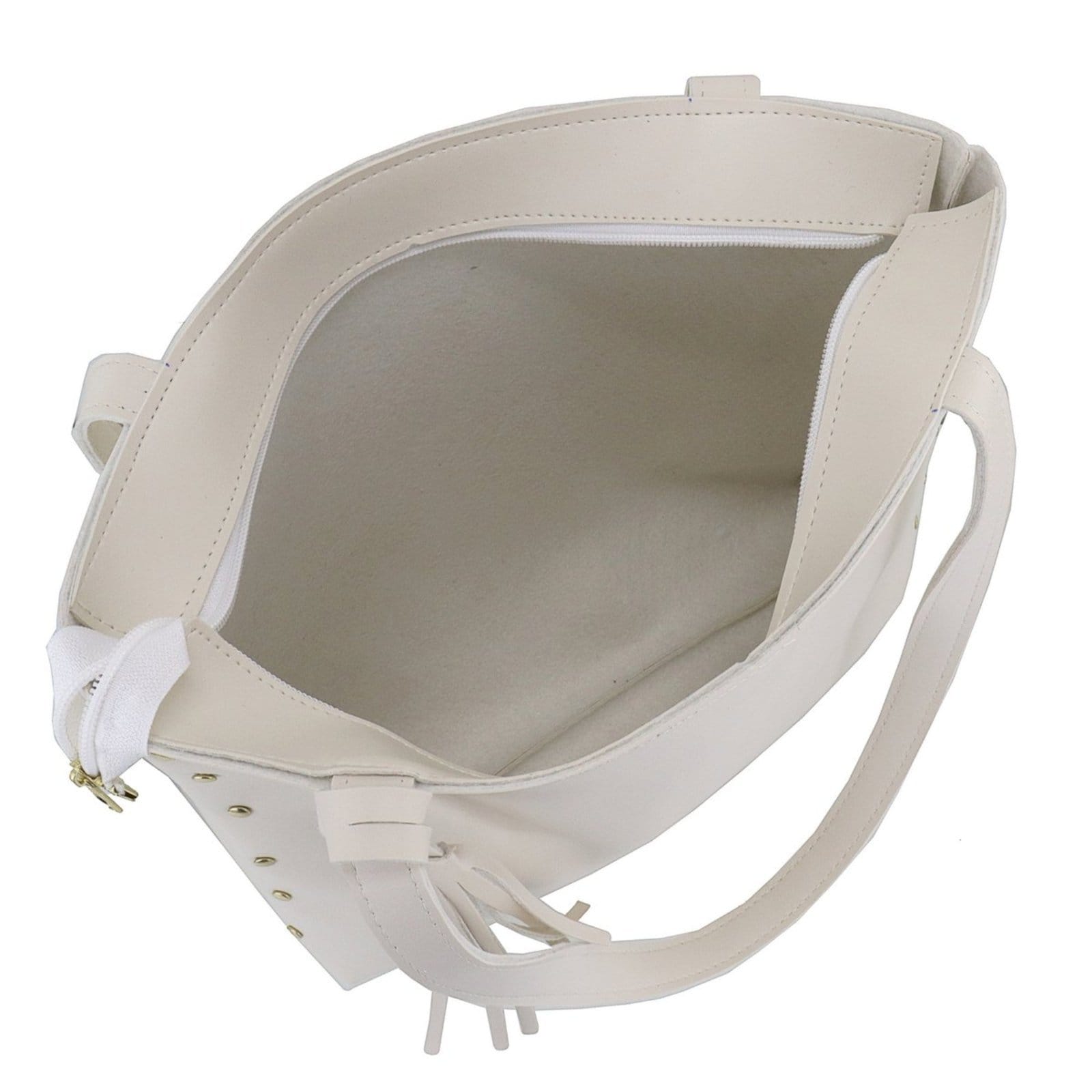 Bolsa Feminina Lavini Saco Shopper Sacola Grande Creme - 2