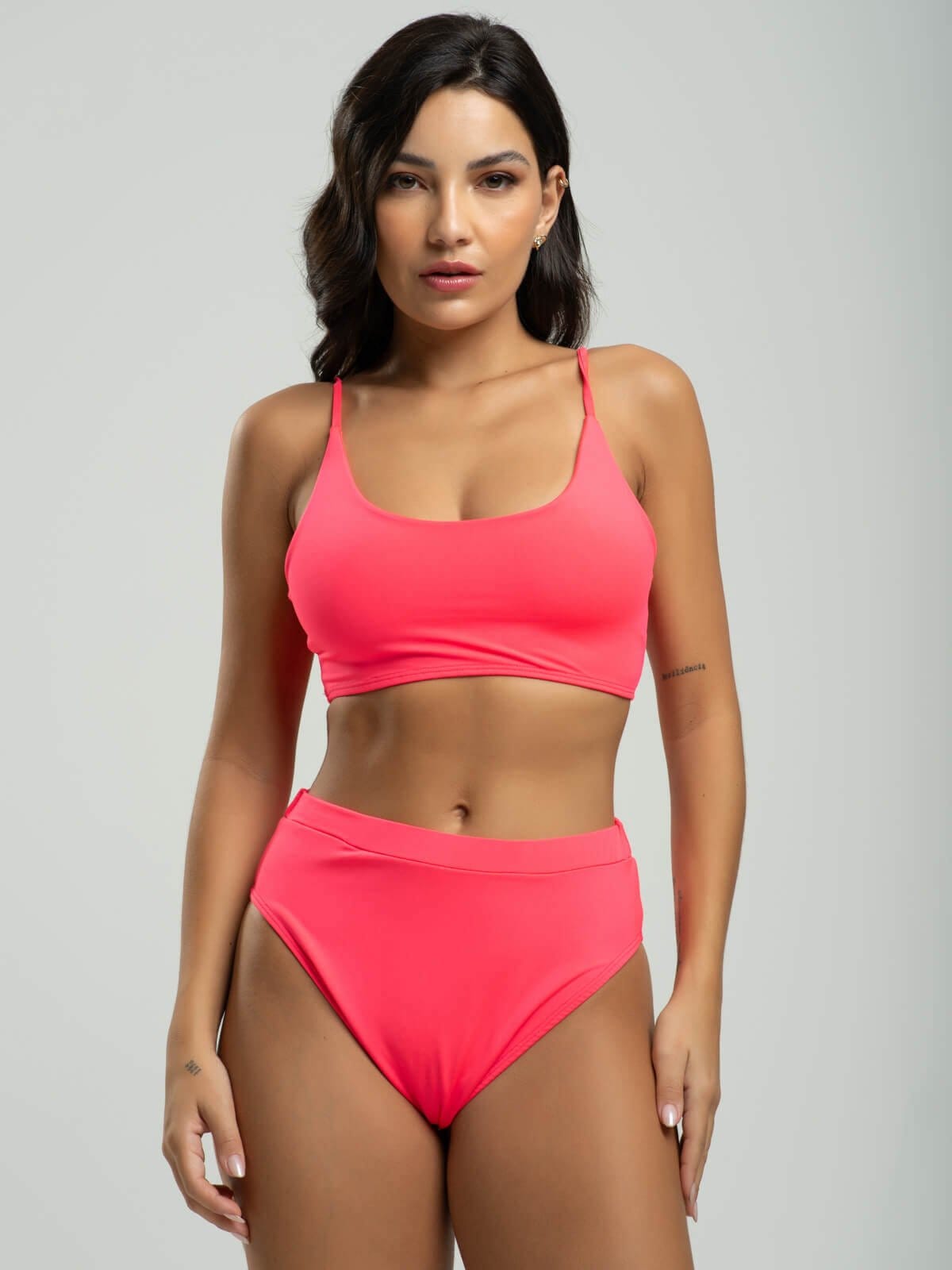 Biquini Faixa Calcinha Hot Pants Bojo Removivel Proteção Uv 50+ Vicbela Rosa