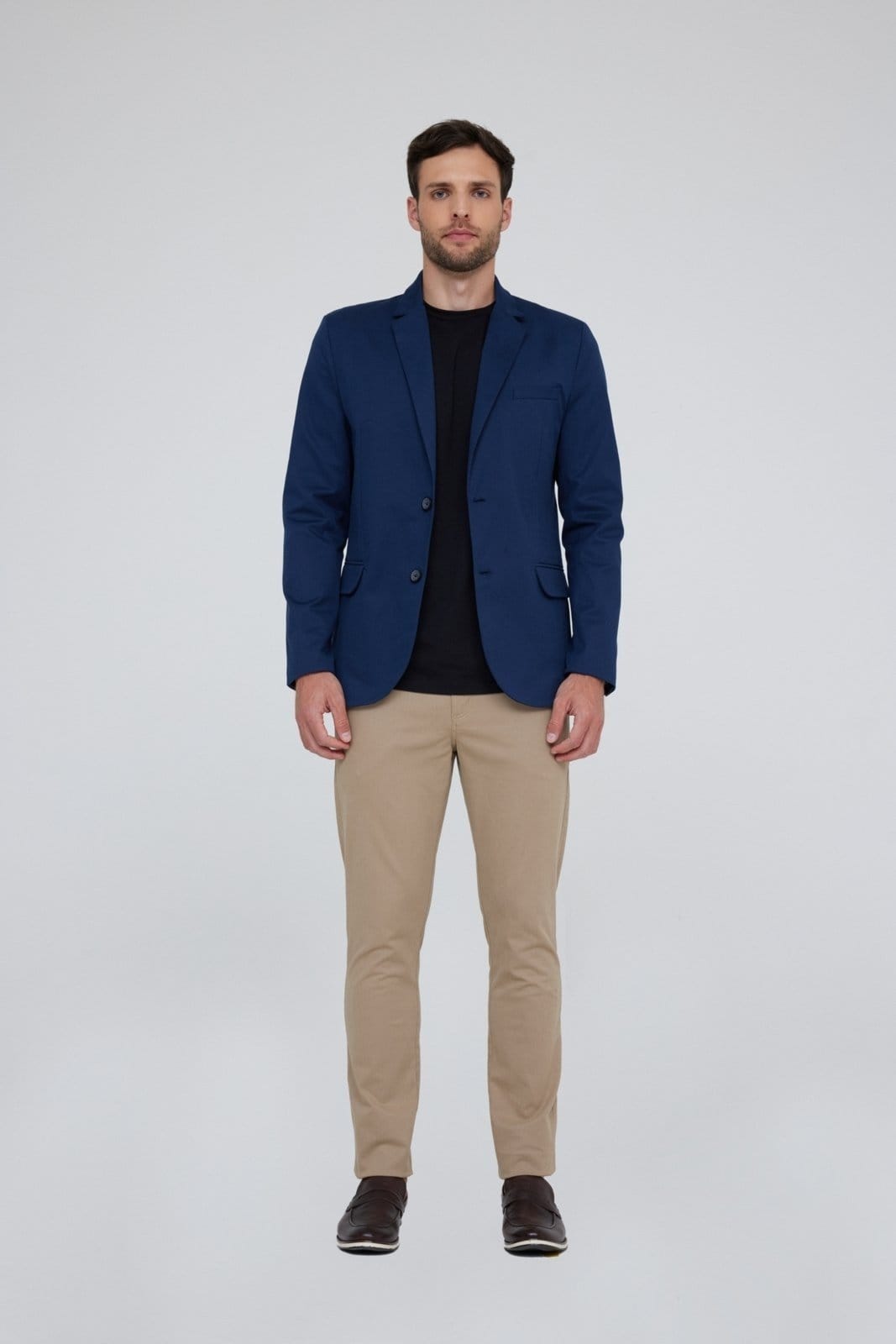 Vista 2 Calça Sarja Traymon Chino Slim Areia Traymon caramelo