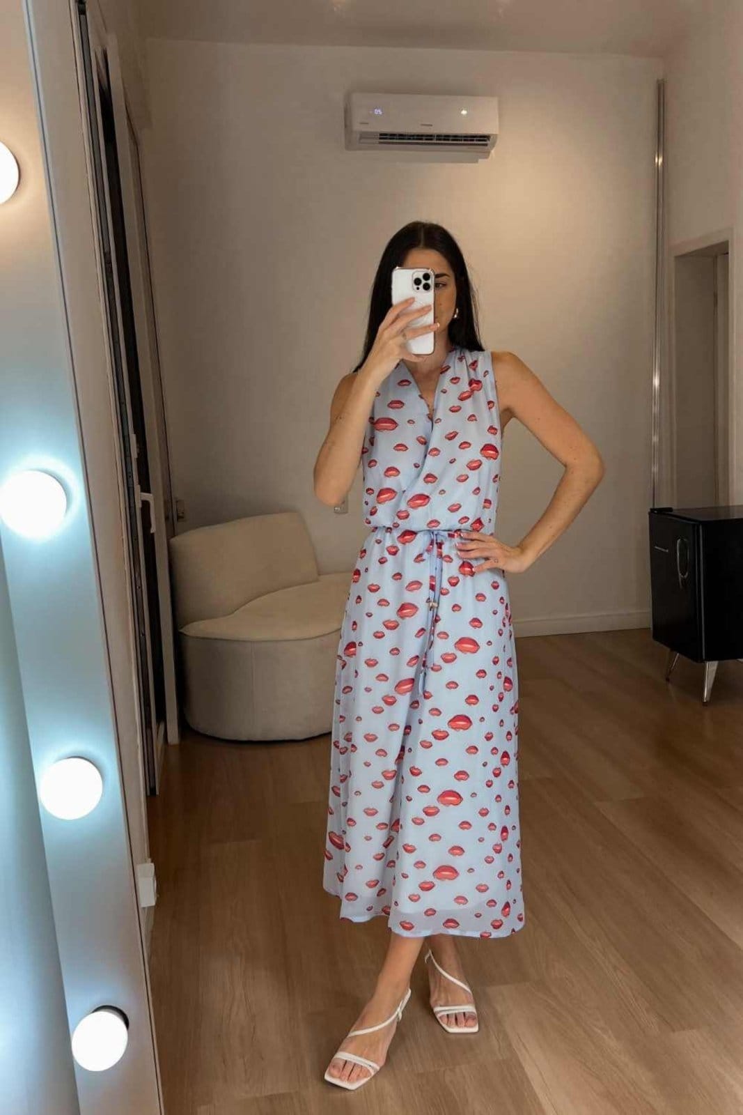 Vista 2 Vestido Vanibele Floral Vanibele azul/estampado