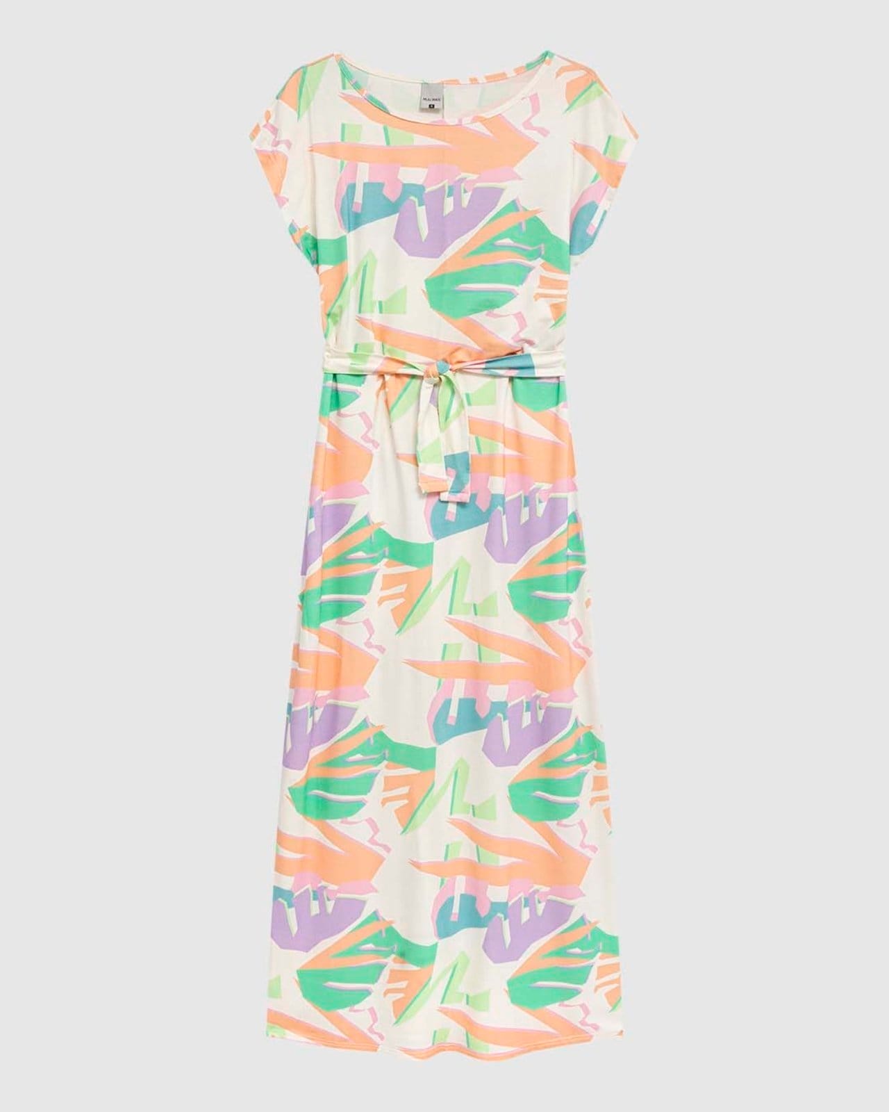 Vestido Longo Feminino Estampado Em Viscose Stretch