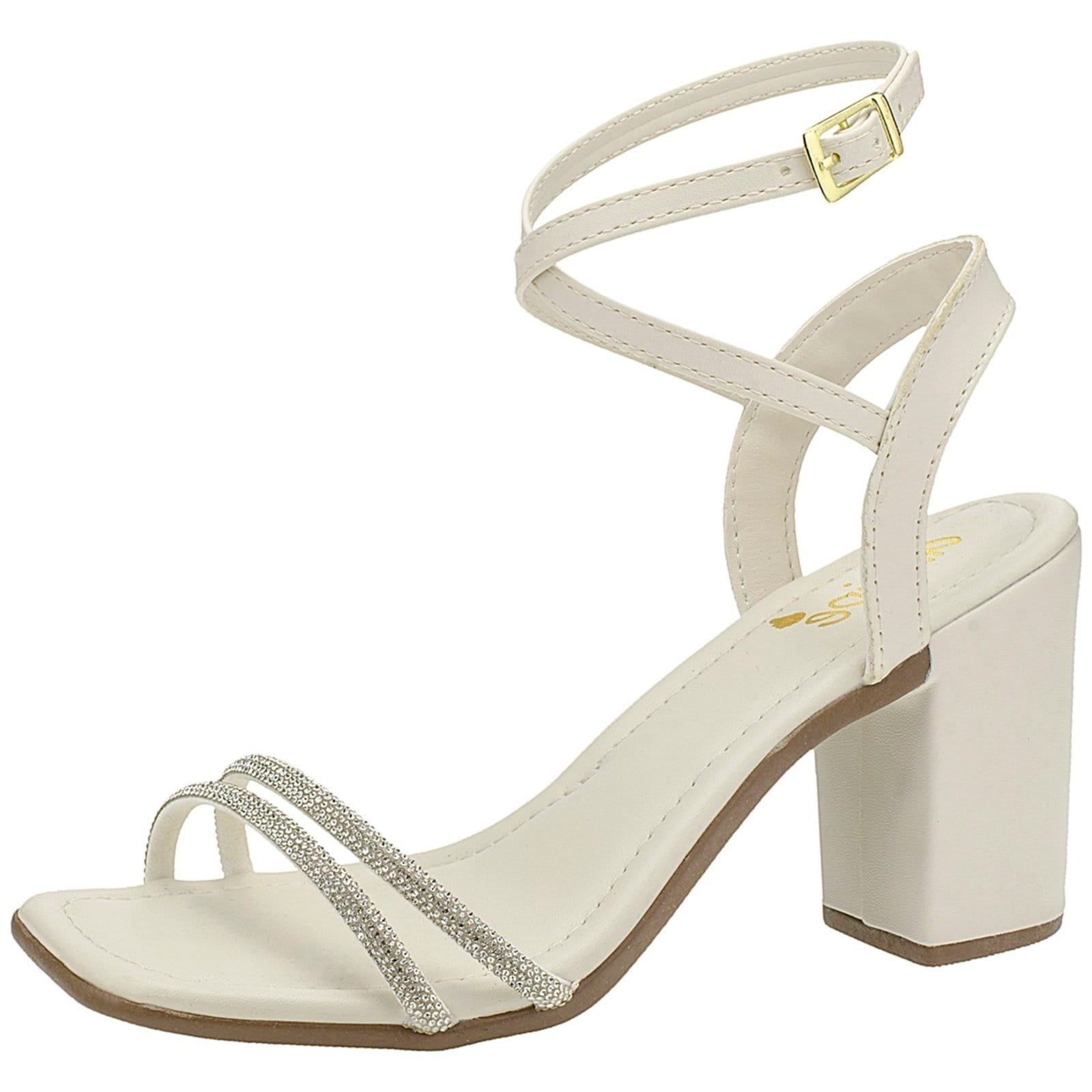 Sandalia Salto Feminina Sapato Bloco Quadrado Feminino