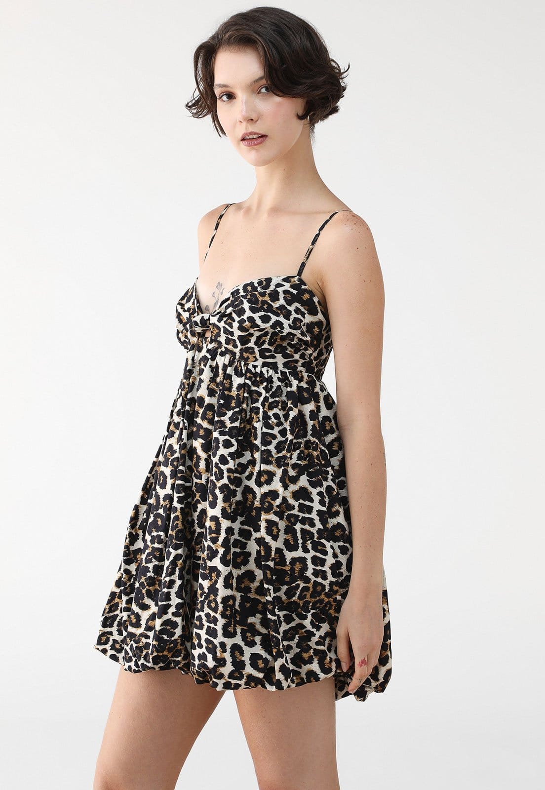 Vestido FARM Curto Onça Pintada