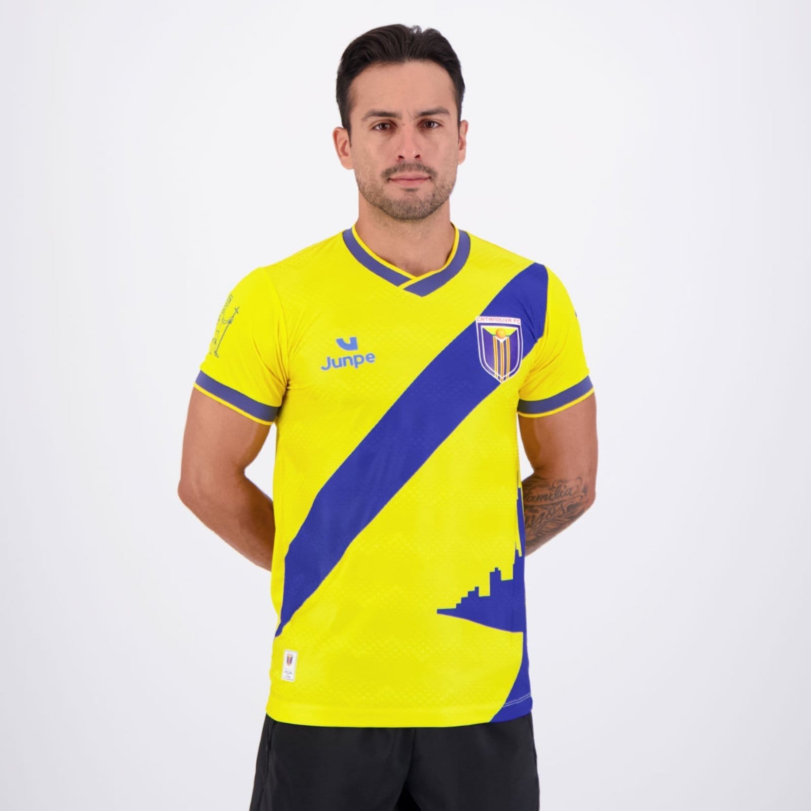 Vista 2 Camisa Junpe Catanduva I 2026 Junpe Sports amarelo