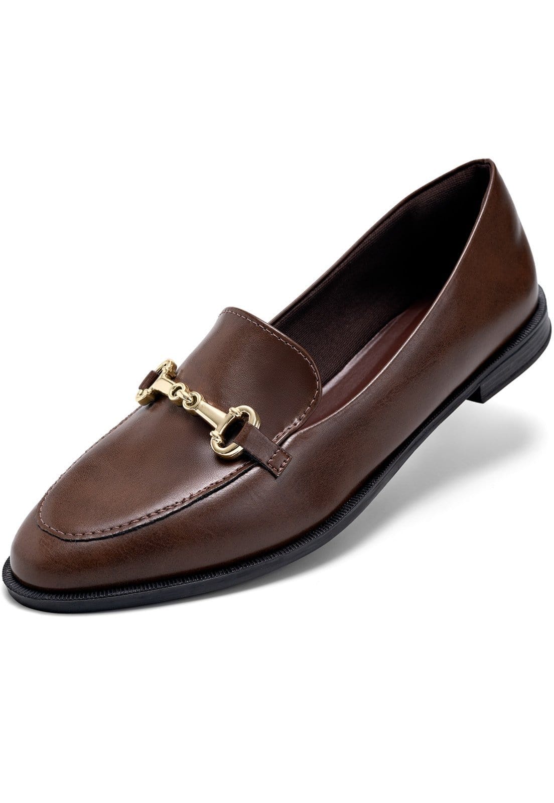 Mocassim Feminino Lumiss Baixo Bico Redondo Enfeite Metalizado Confortável