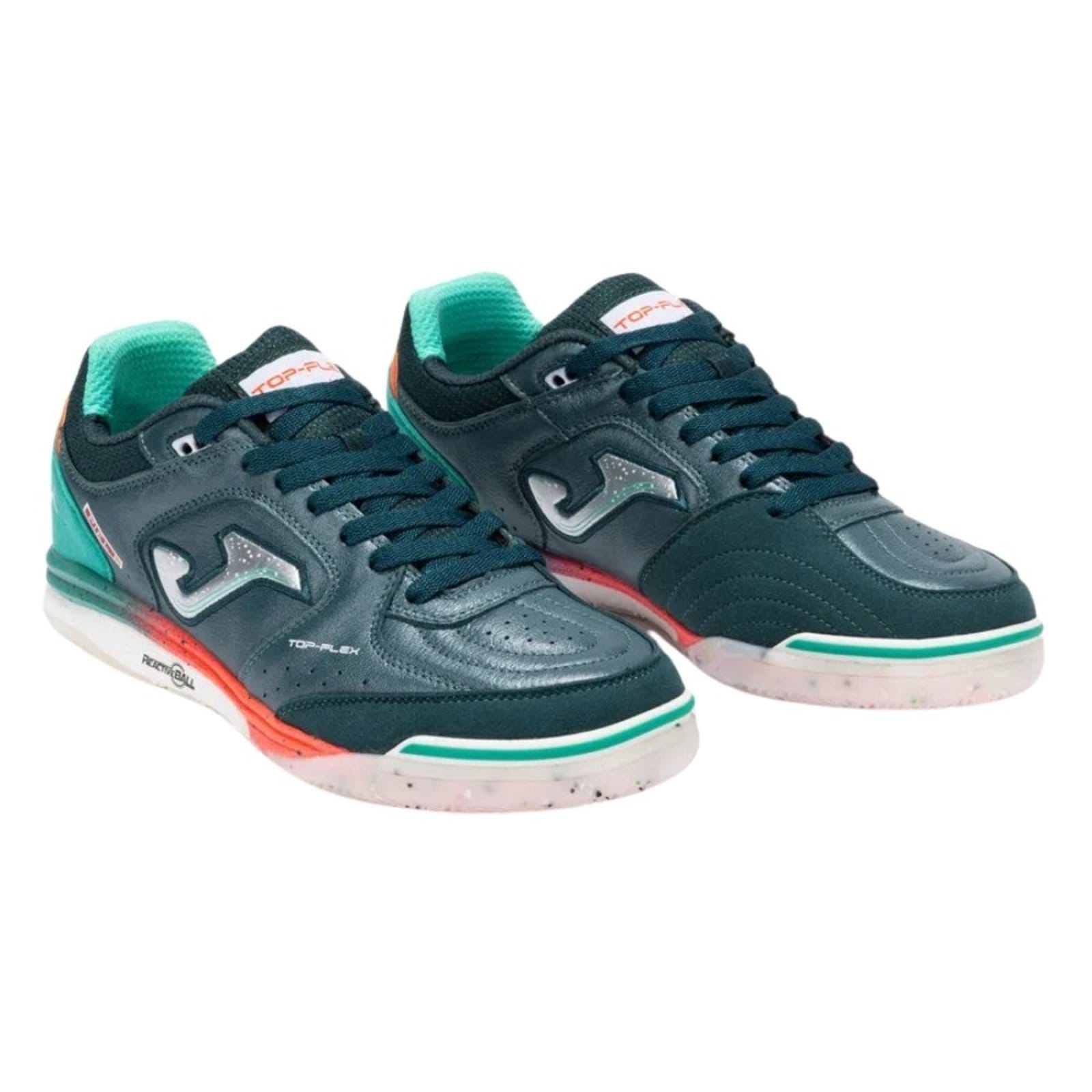 Vista 2 Chuteira Joma Indoor Futsal Top Flex Rebound Joma verde