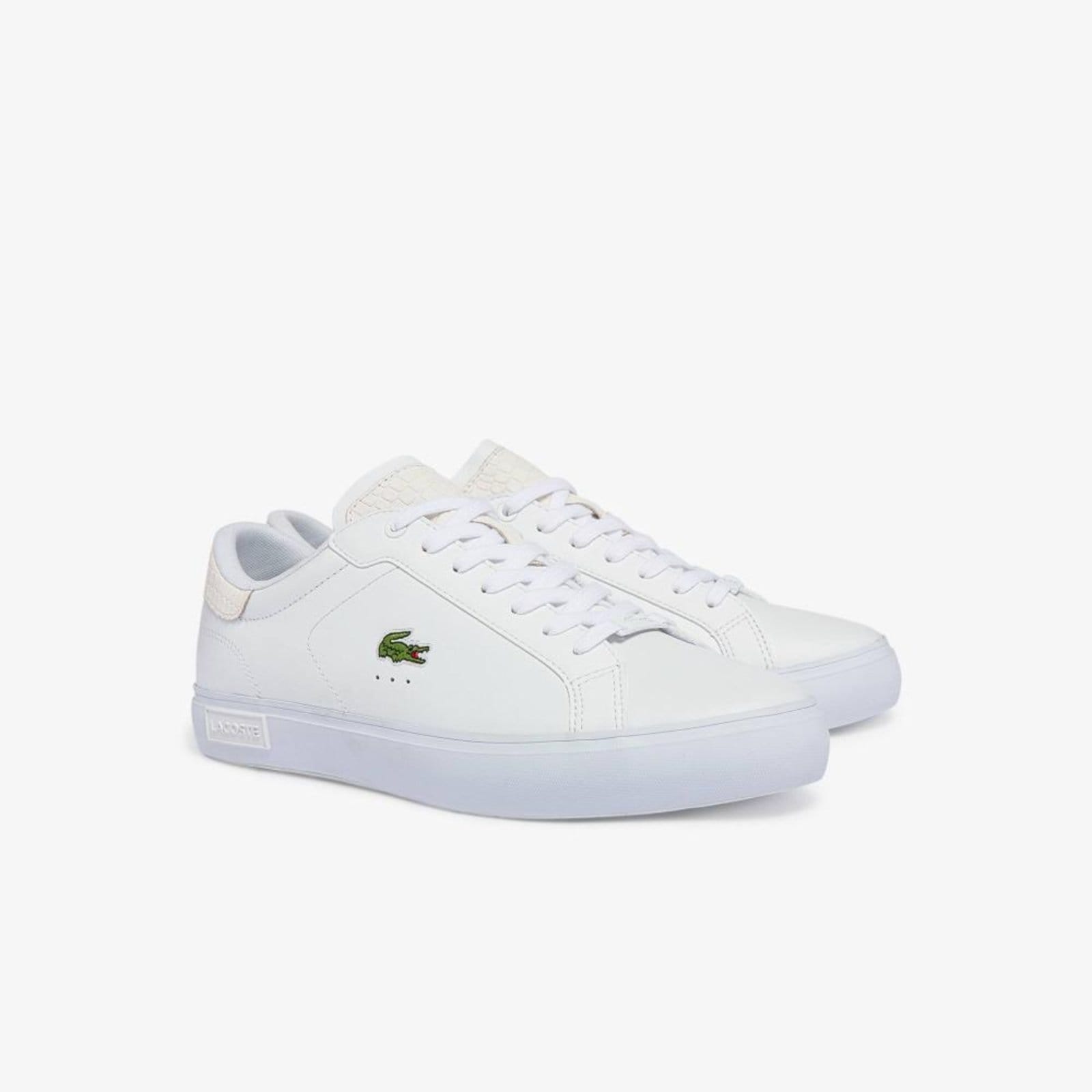 Vista 2 Tênis Masculino Powercourt Lacoste branco
