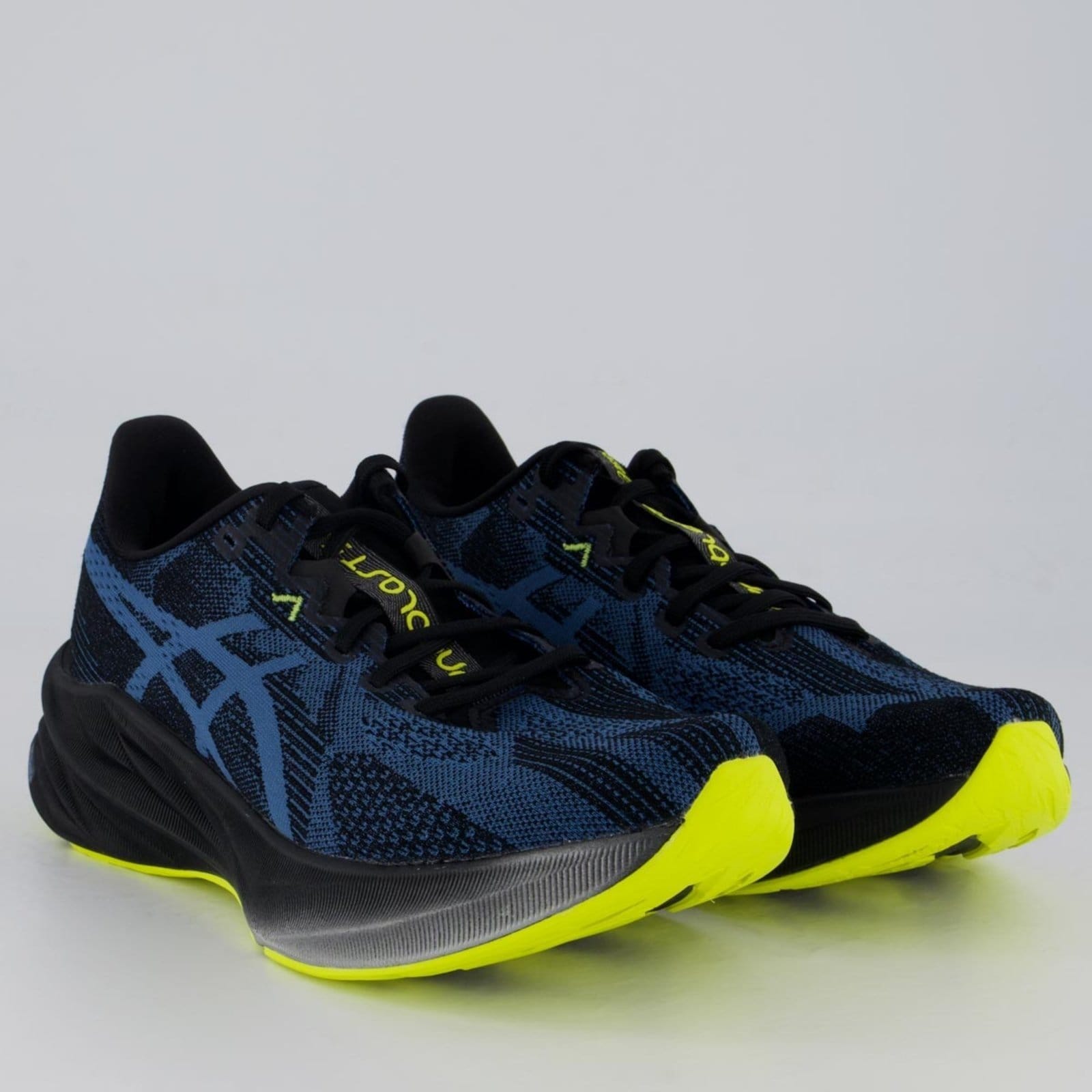 Vista 2 Tênis Asics Dynablast 5 Feminino Preto e ASICS azul