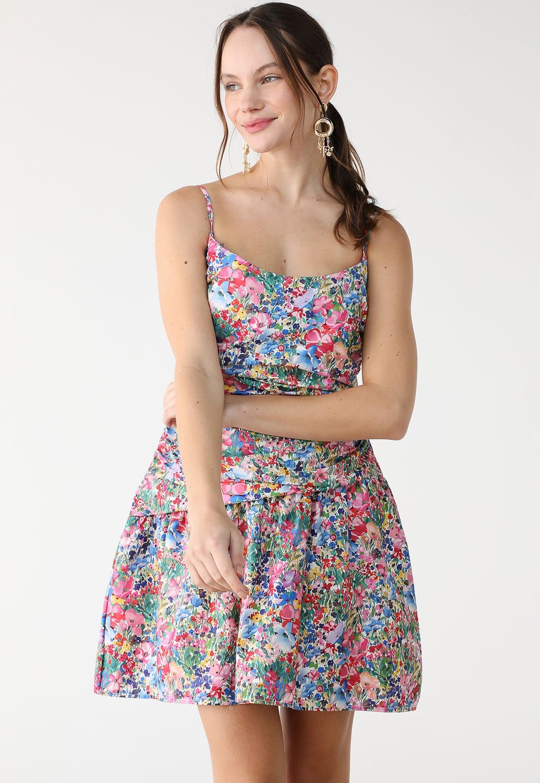 Vestido FARM Curto Camponesa