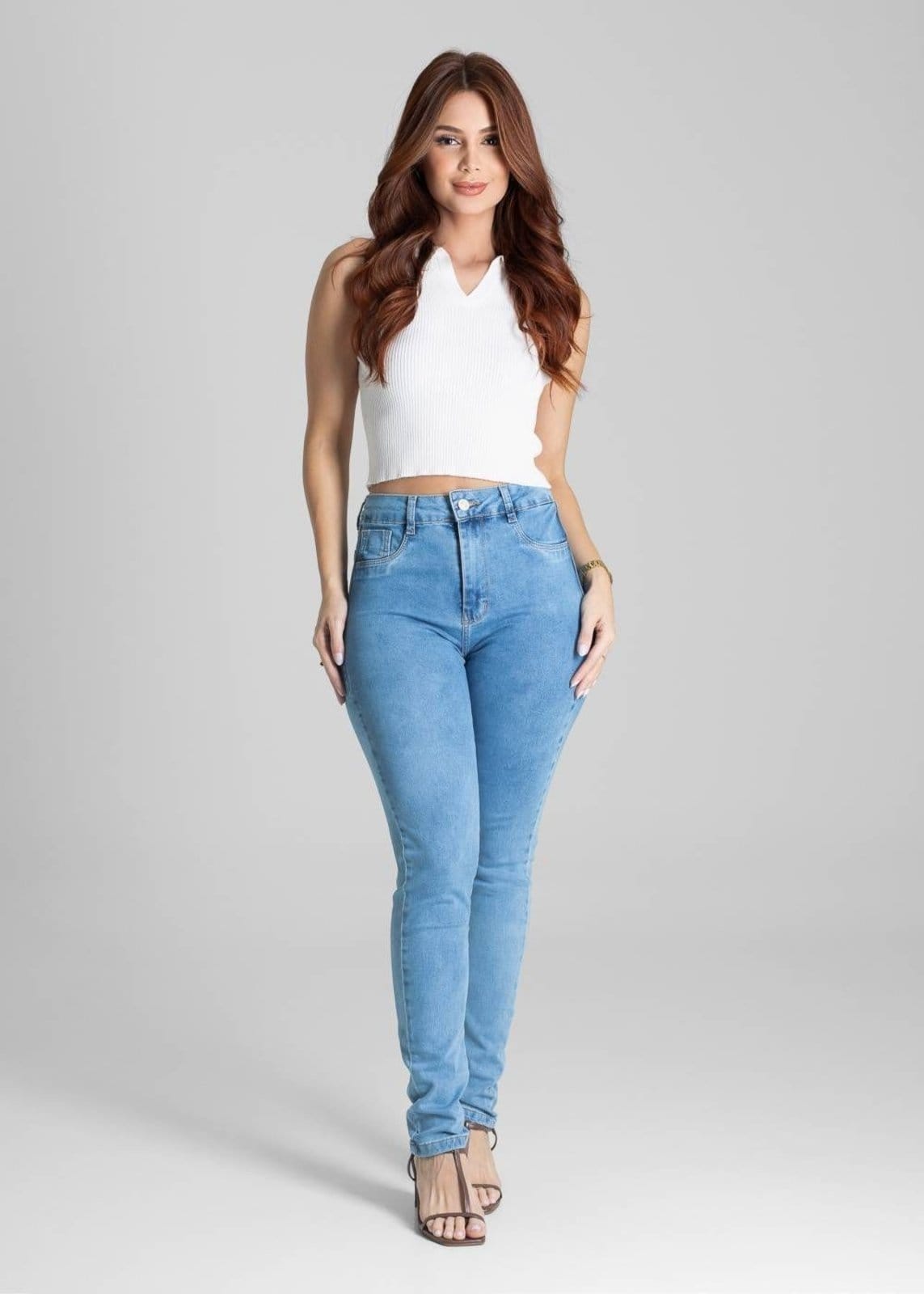 Vista 2 Calça Jeans Sawary Super Lipo - 281536 Sawary azul