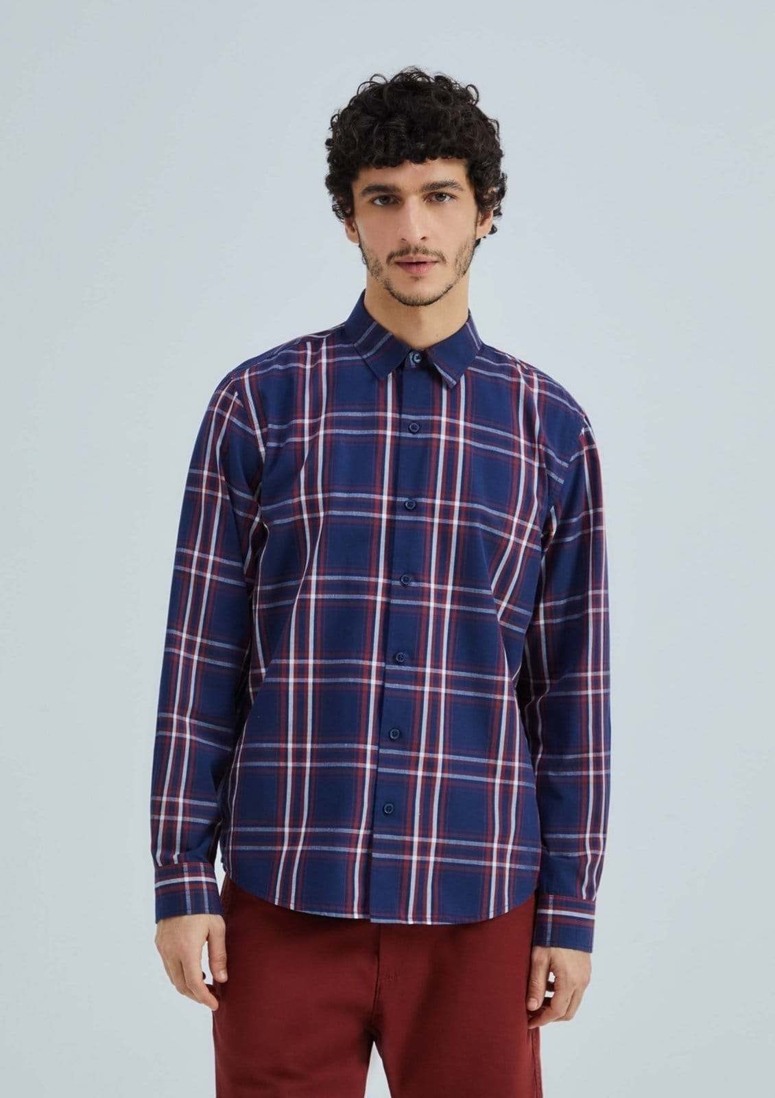 Camisa Masculina Manga Longa Xadrez