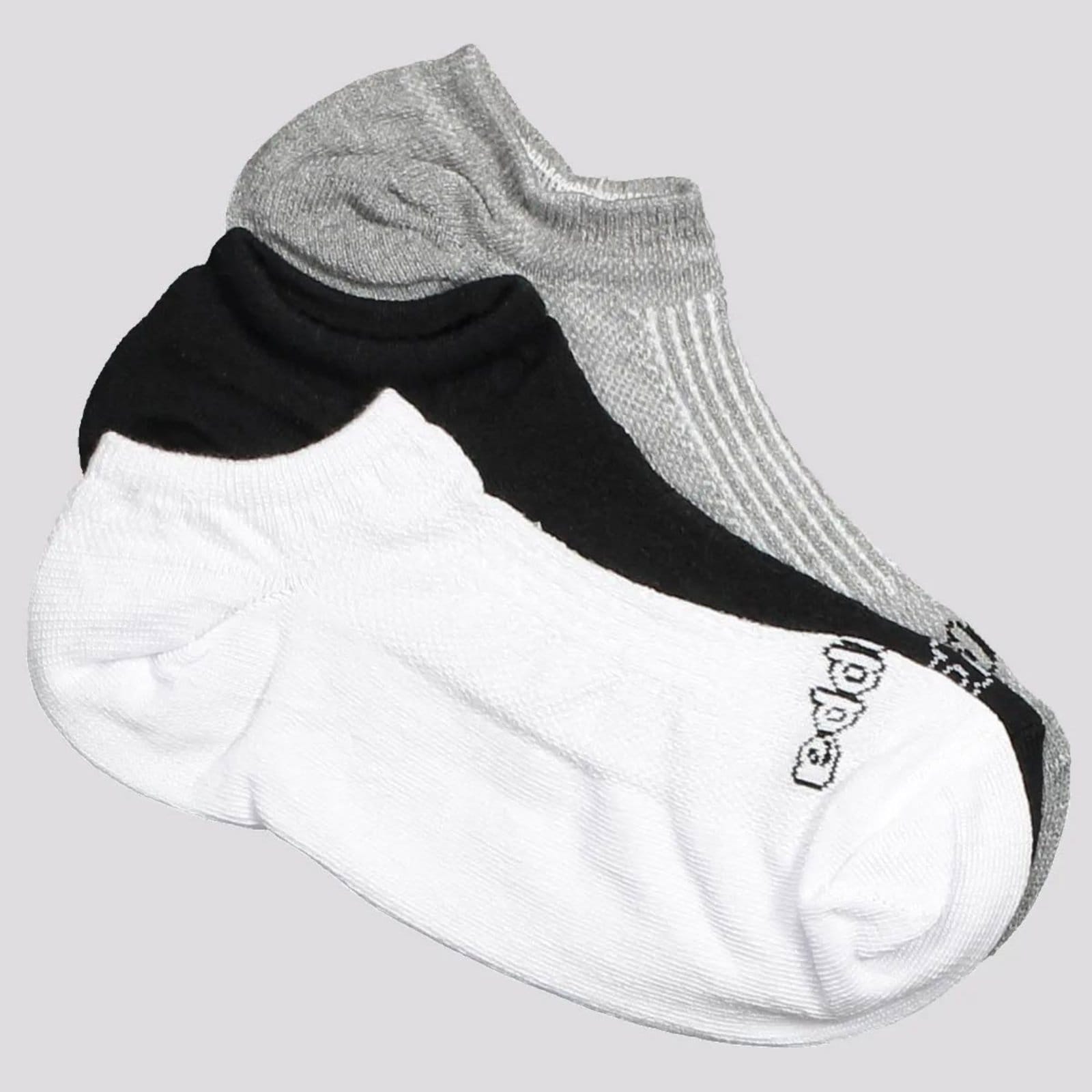 Kit Meia Kappa 9 Pares Super Invisível Branca Cinza e Preta - 2