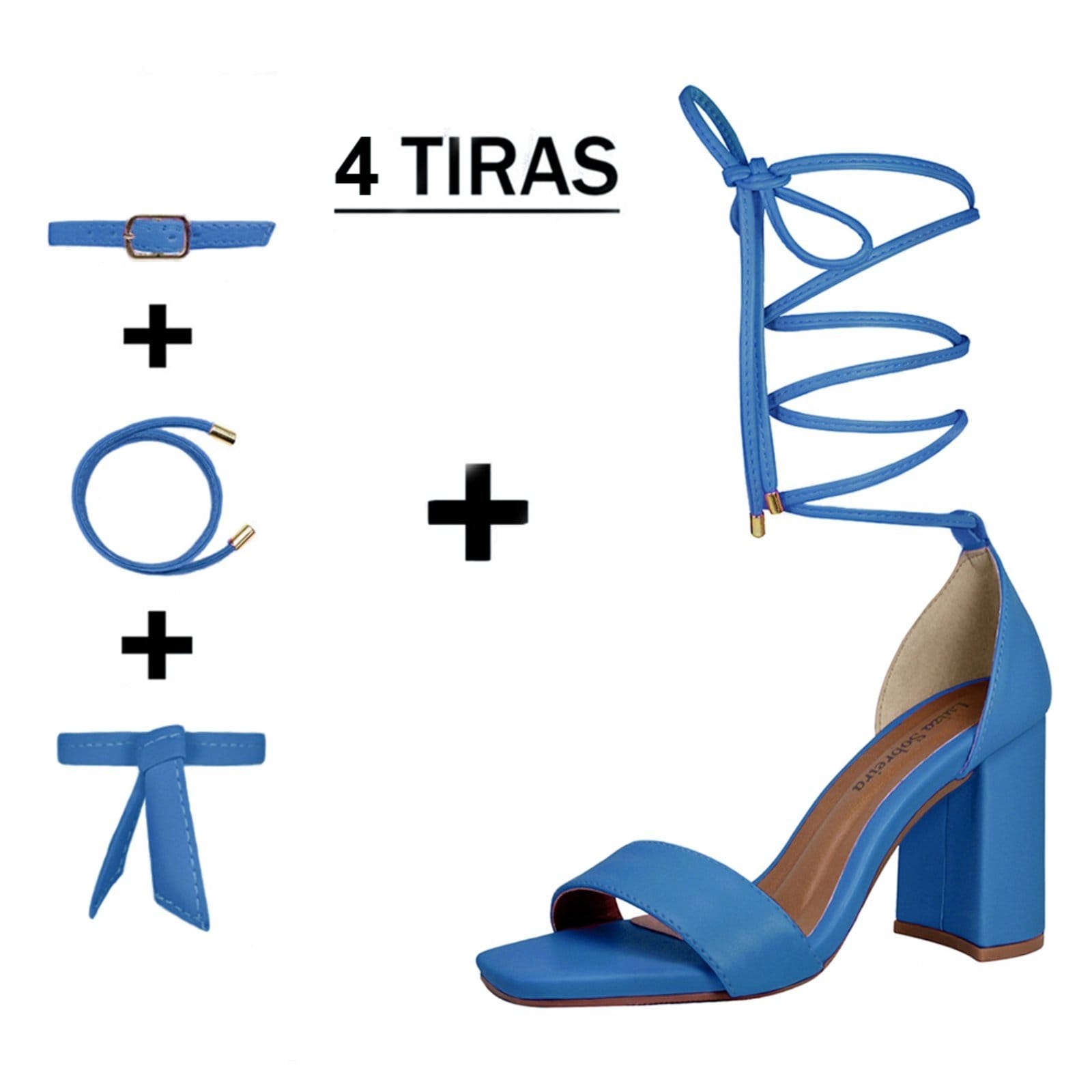 Sandália Troca Tira Salto Alto Grosso Luiza Sobreira Mod. 2164-2