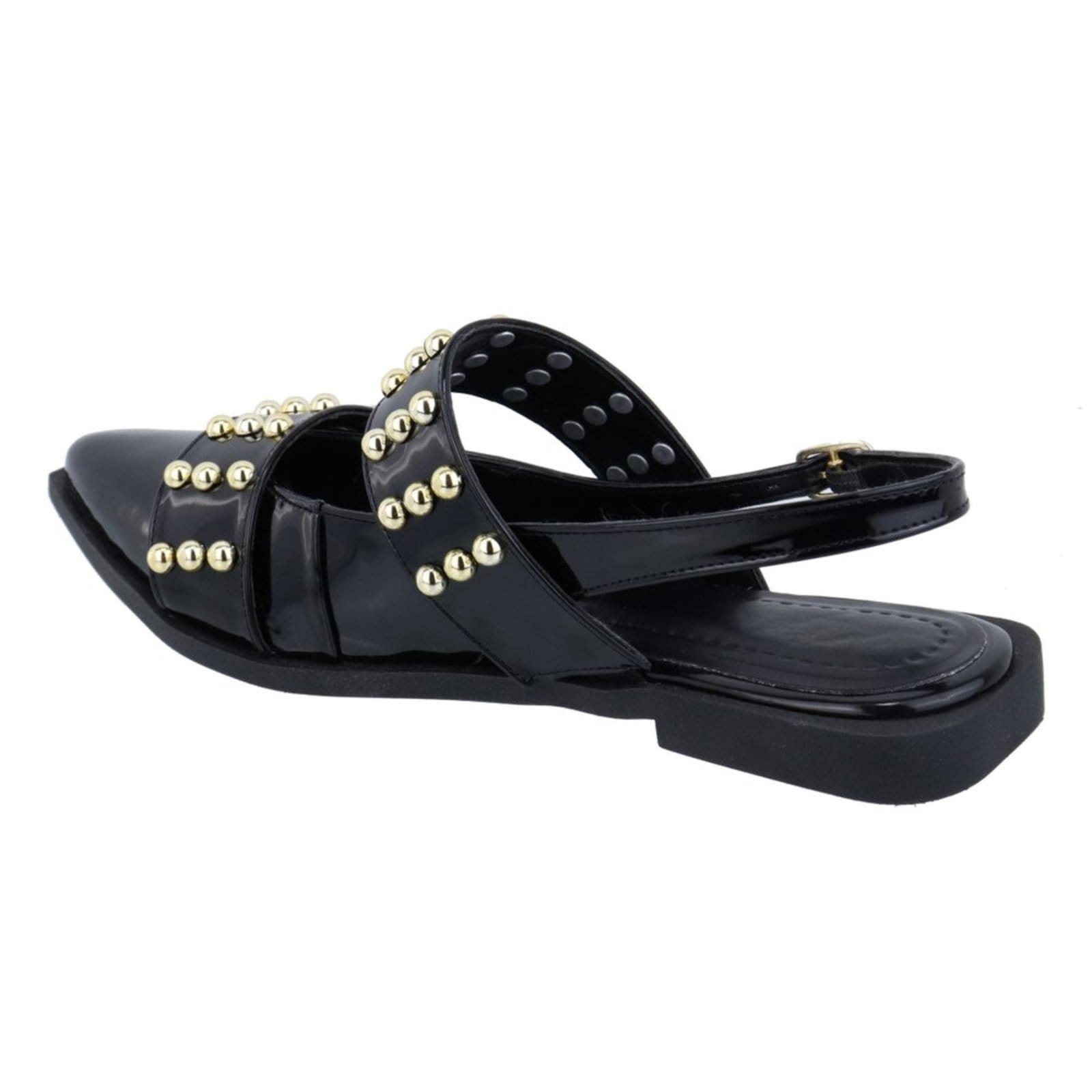 Sapatilha Slingback Rasteira Feminina Em Napa Verniz 184202 - 2