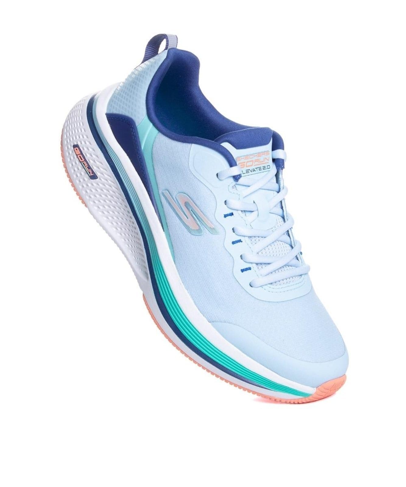Vista 2 Tênis Feminino Skechers Go Run Elevate 2.0 Azul Claro Incolor Skechers incolor azul