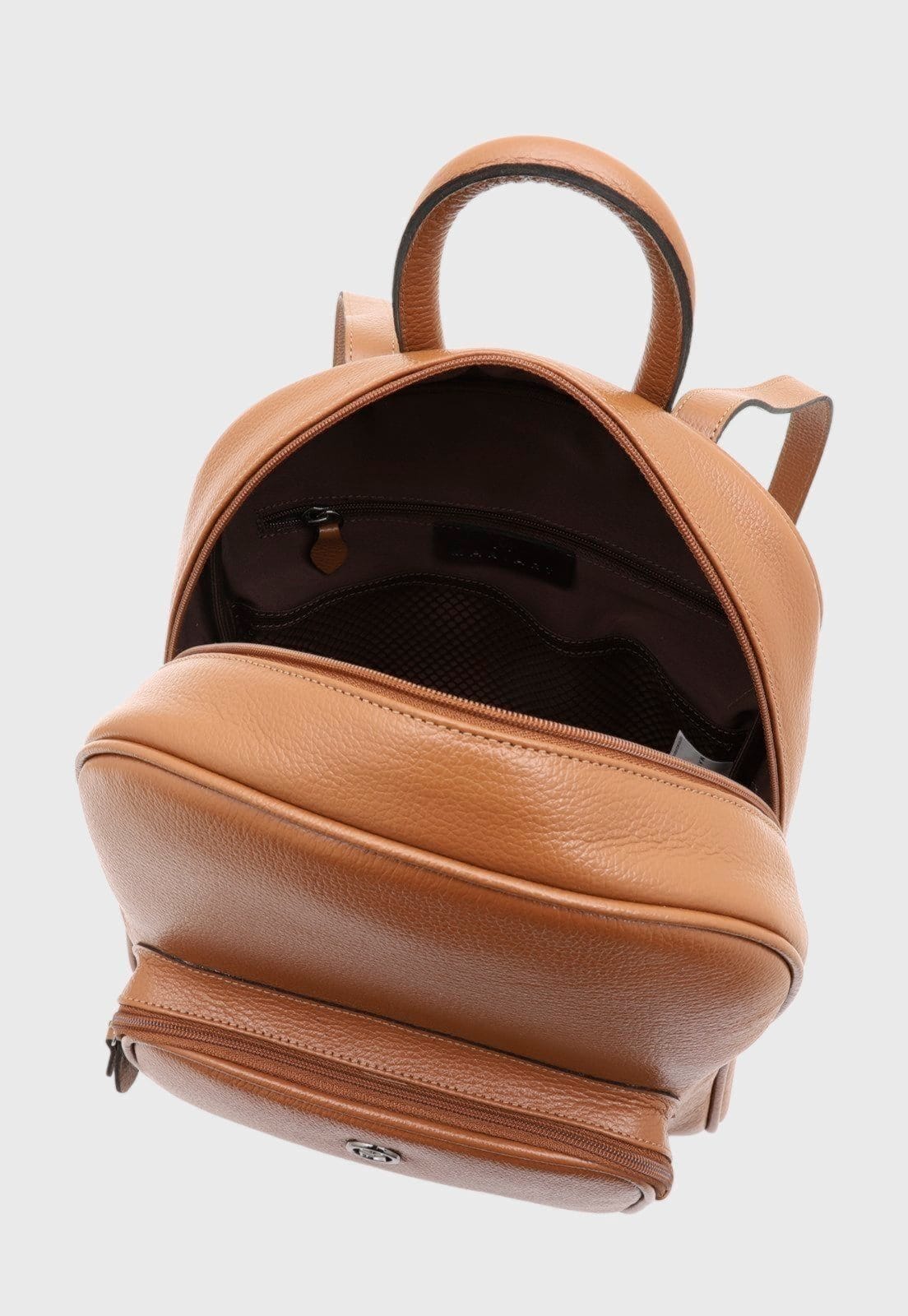 Vista 2 Mochila Couro Mariart 6601MRT Camel Mariart caramelo