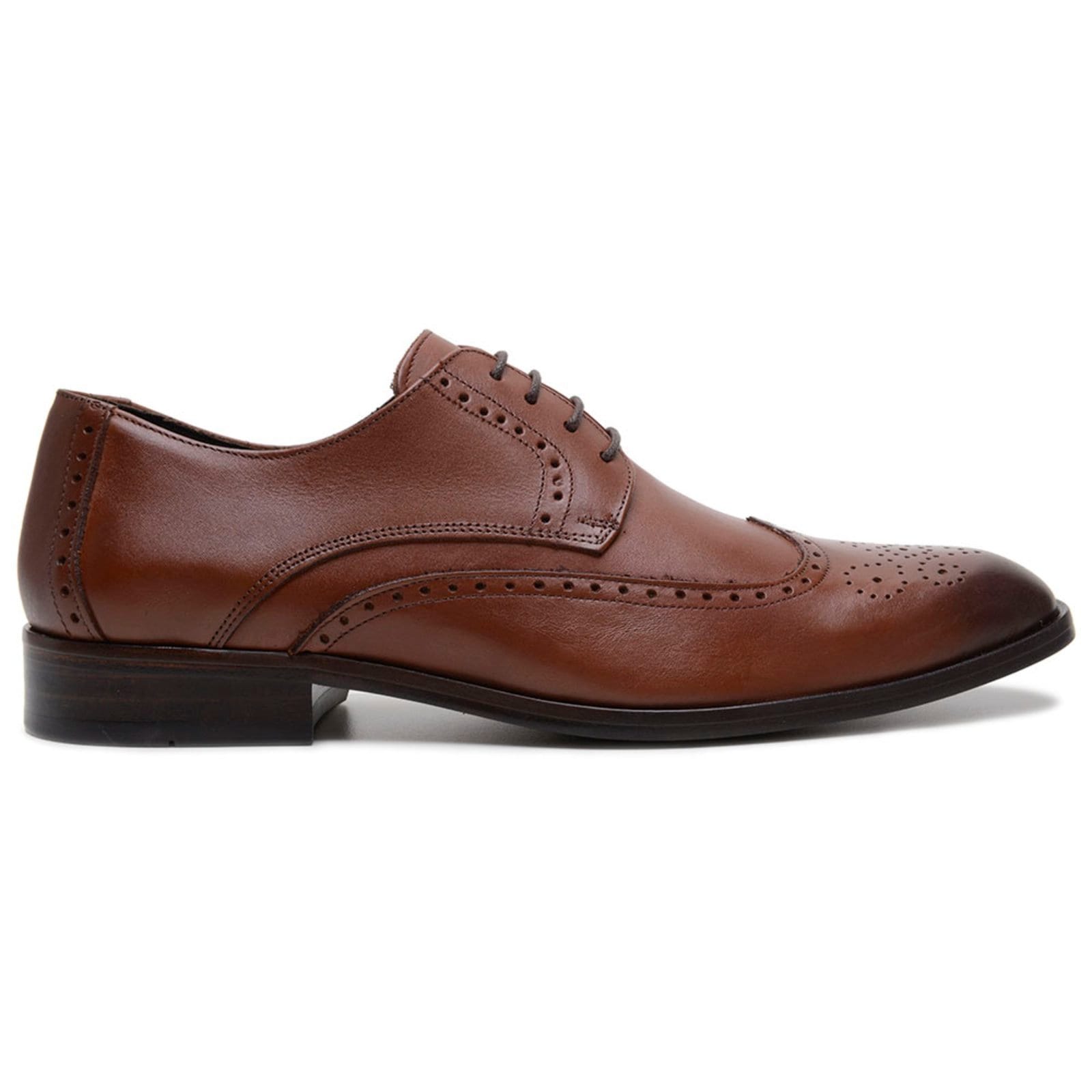Vista 2 Sapato Social Masculino Anna Andrade Oxford Sola De Couro Mocassim Elegante Conforto Whisky Anna Andrade marrom