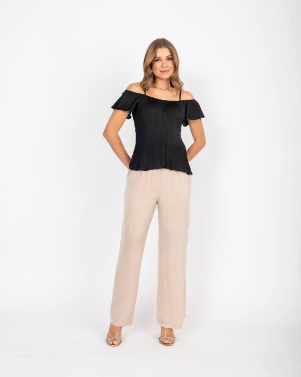Calça Pantalona Acetinada