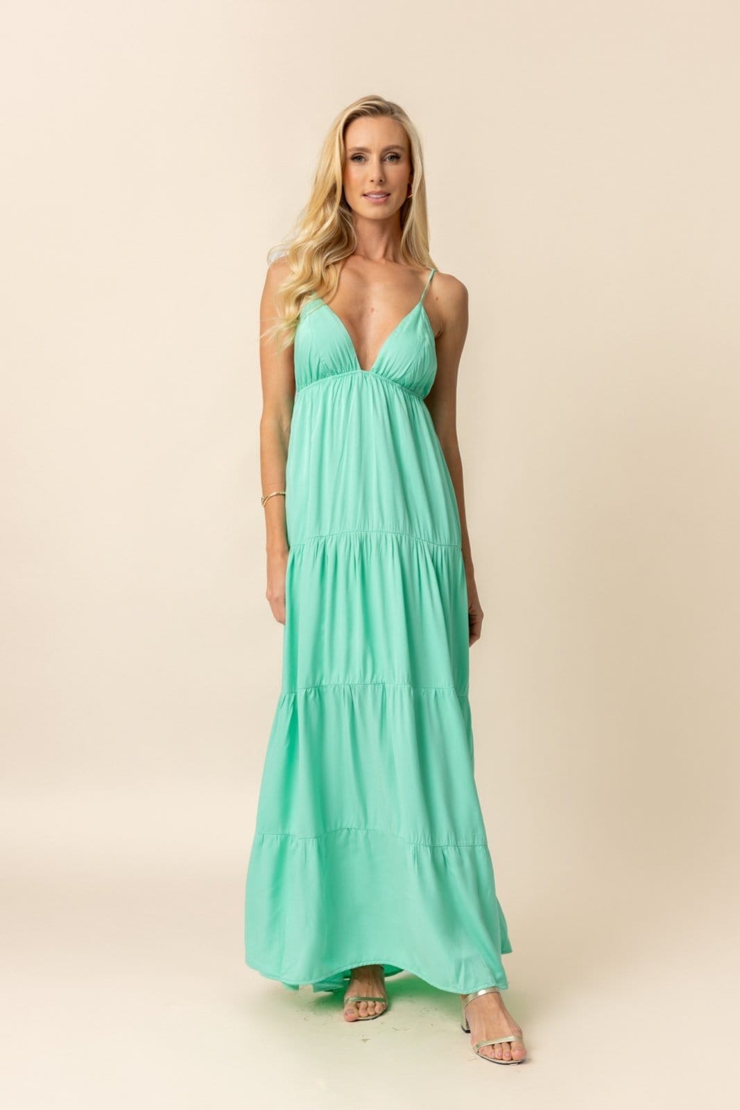 Vista principal Vestido Noronha Menta VIC BRAND verde