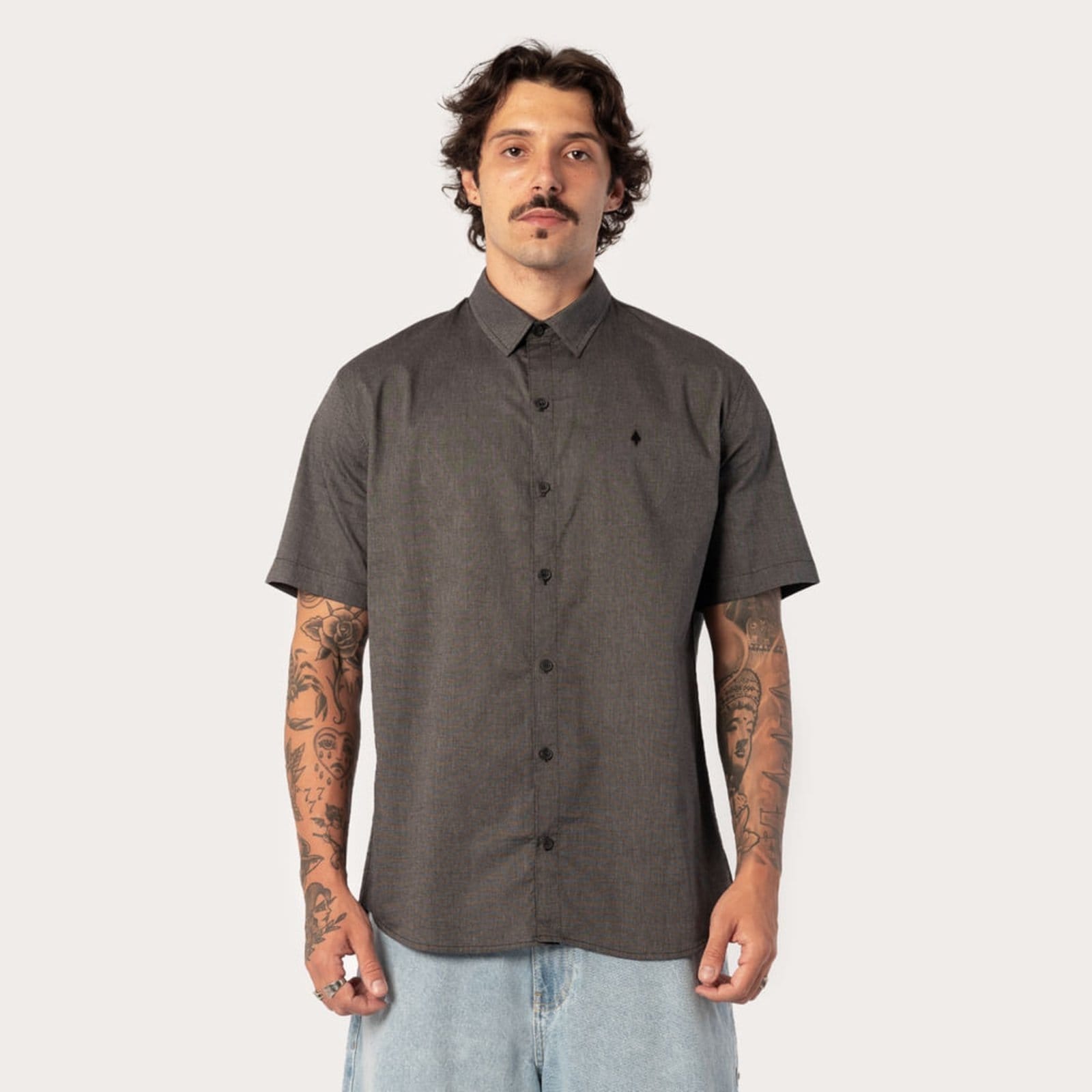 Camisa Regular Manga Curta