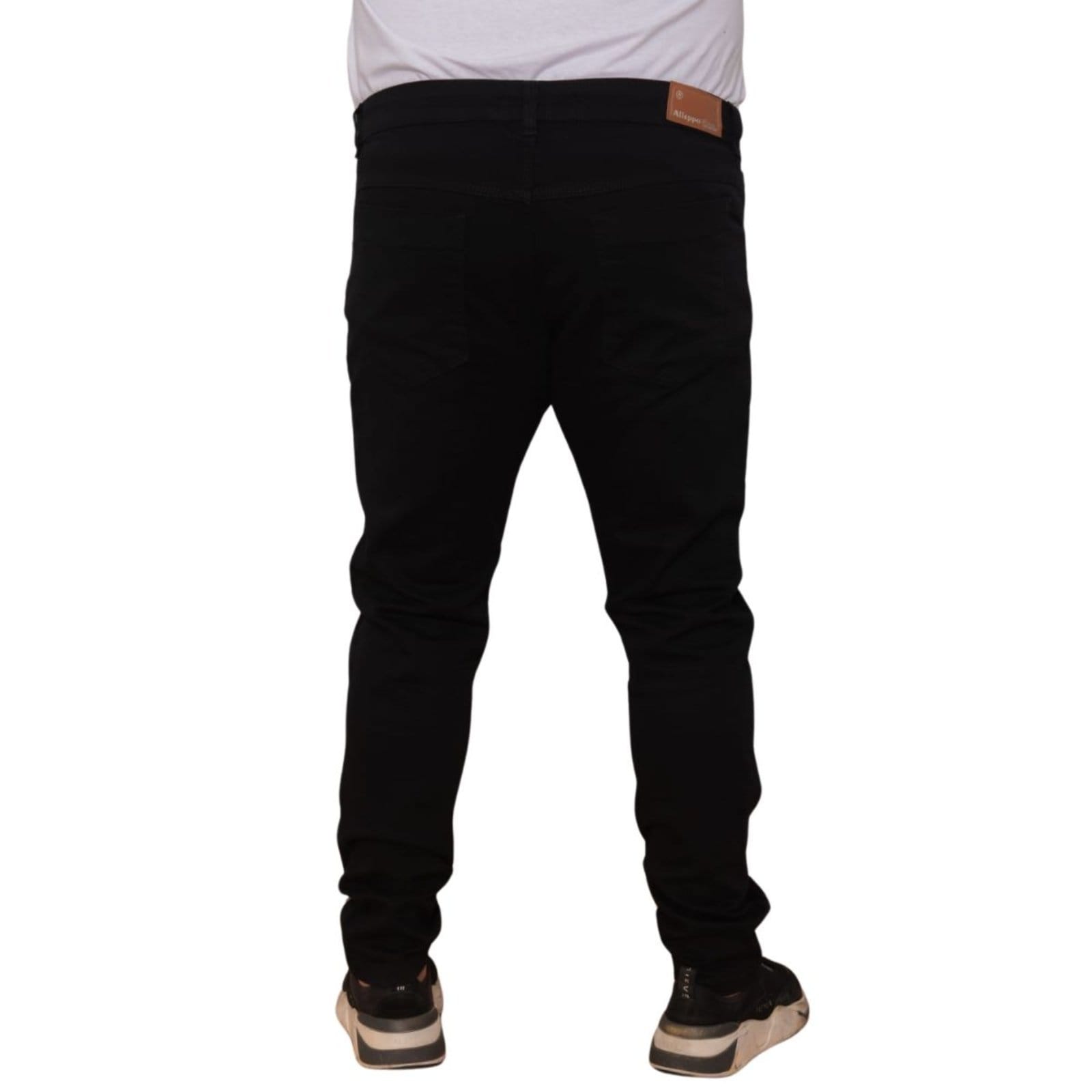 Vista 2 Calça Masculina Jeans Loka Tradicional Preta Plus Size Jeans Loka preto