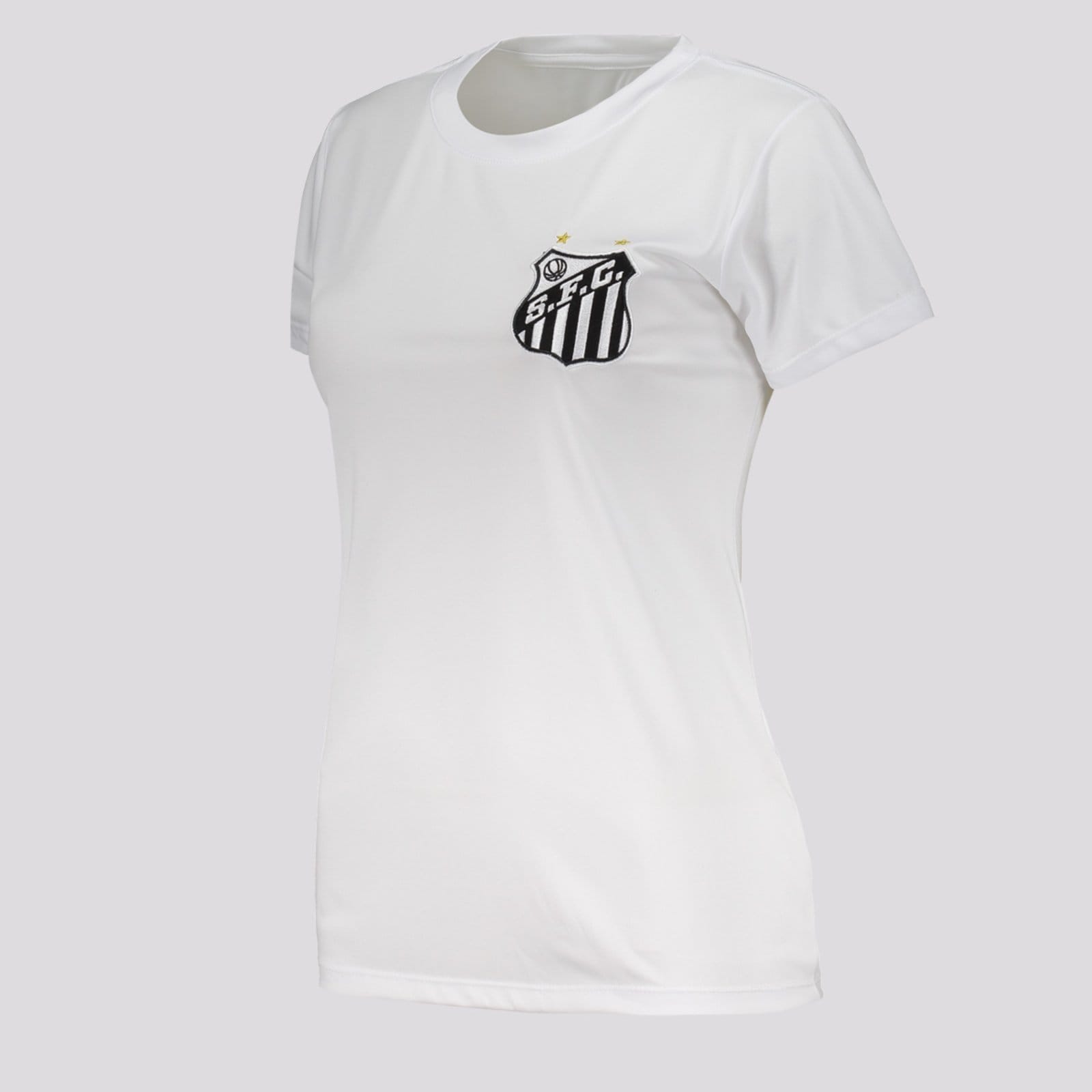 Vista 2 Camisa Santos Logo Feminina Branca Surf Center branco