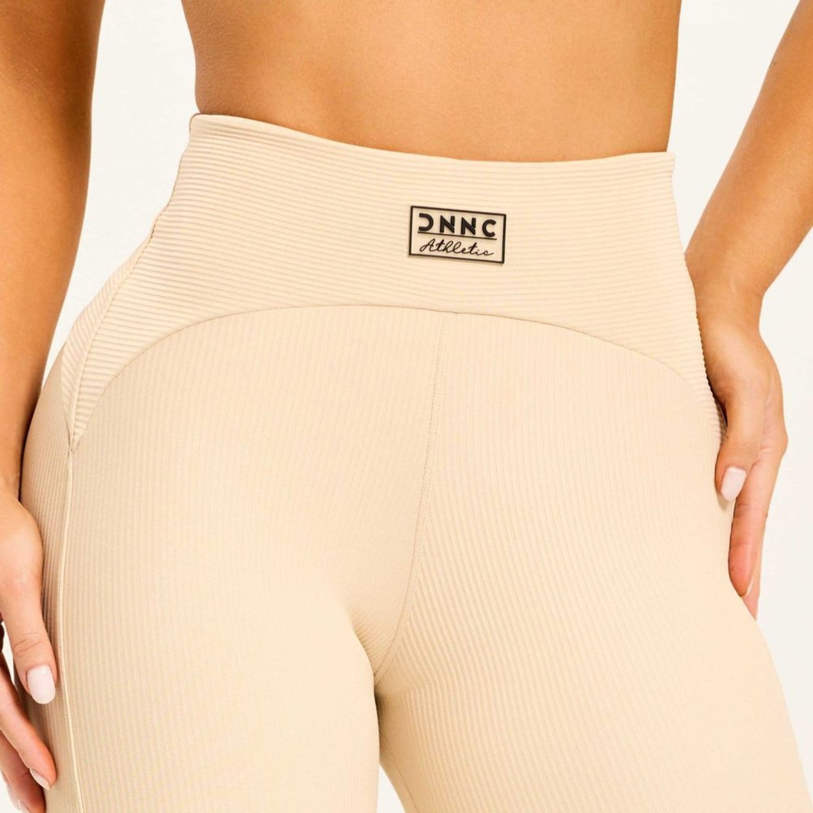 Ribbed Legging Bege Camélia Poliamida