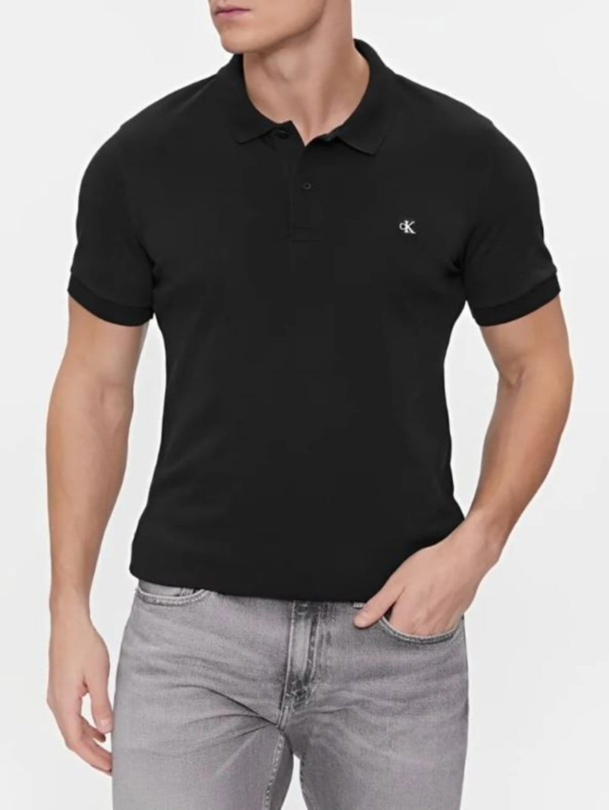 Polo Masculina Stretch Bordado Calvin Klein Jeans