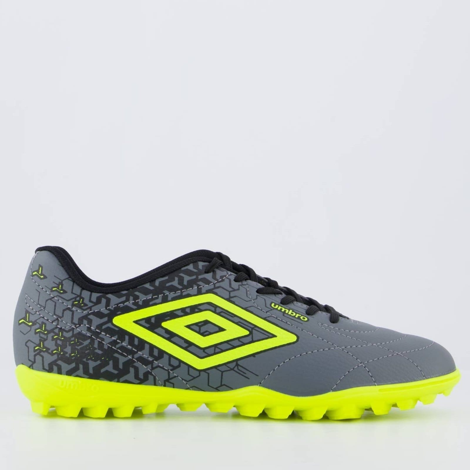 Chuteira Umbro Class Neo Society Cinza e Verde