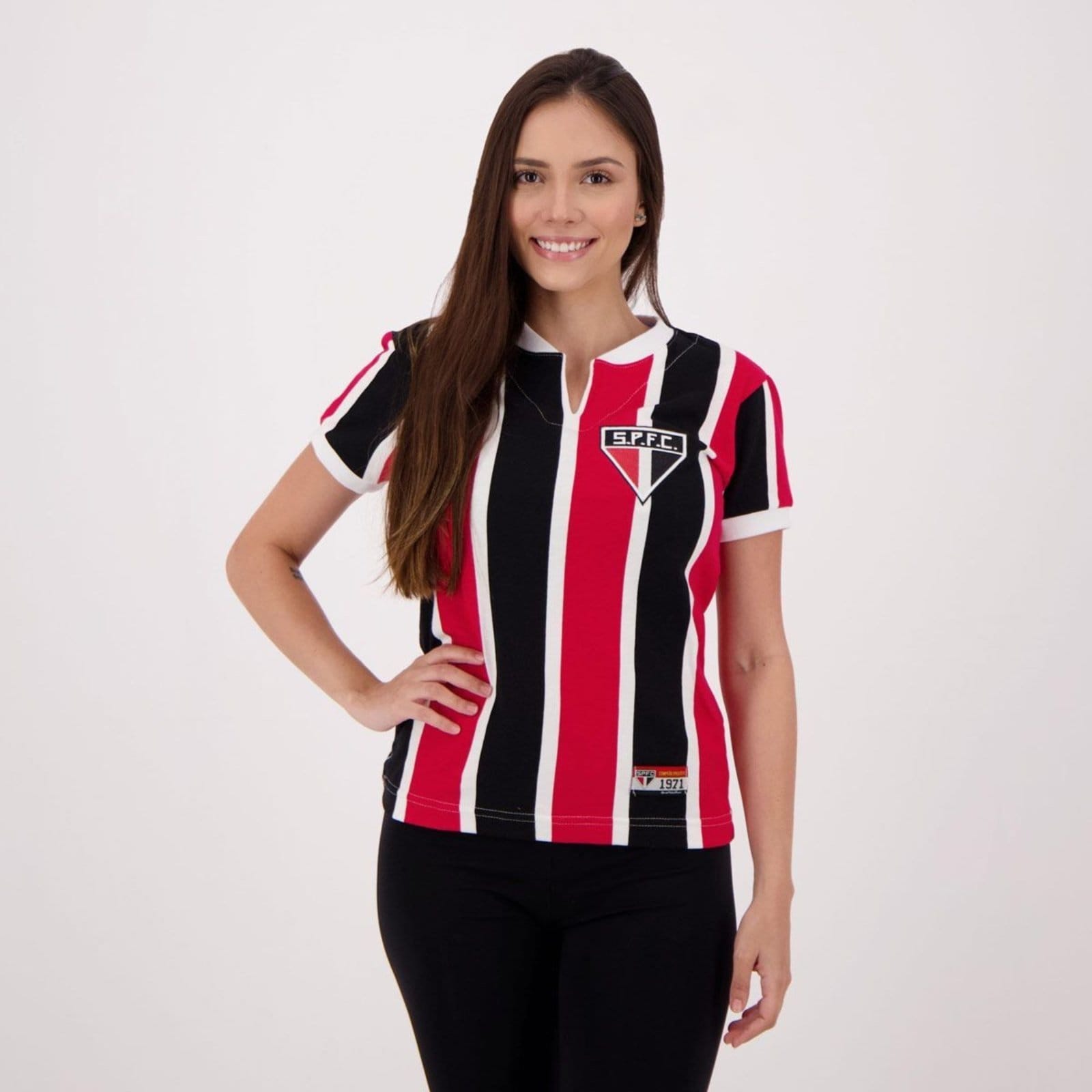 Camisa São Paulo Retrô 1971 Paulistão Feminino