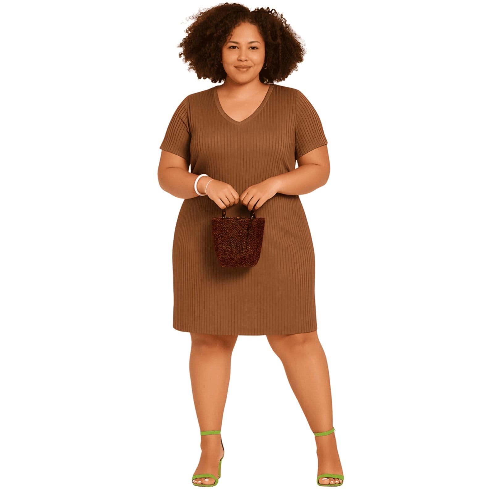 Vestido Plus Size Canelado