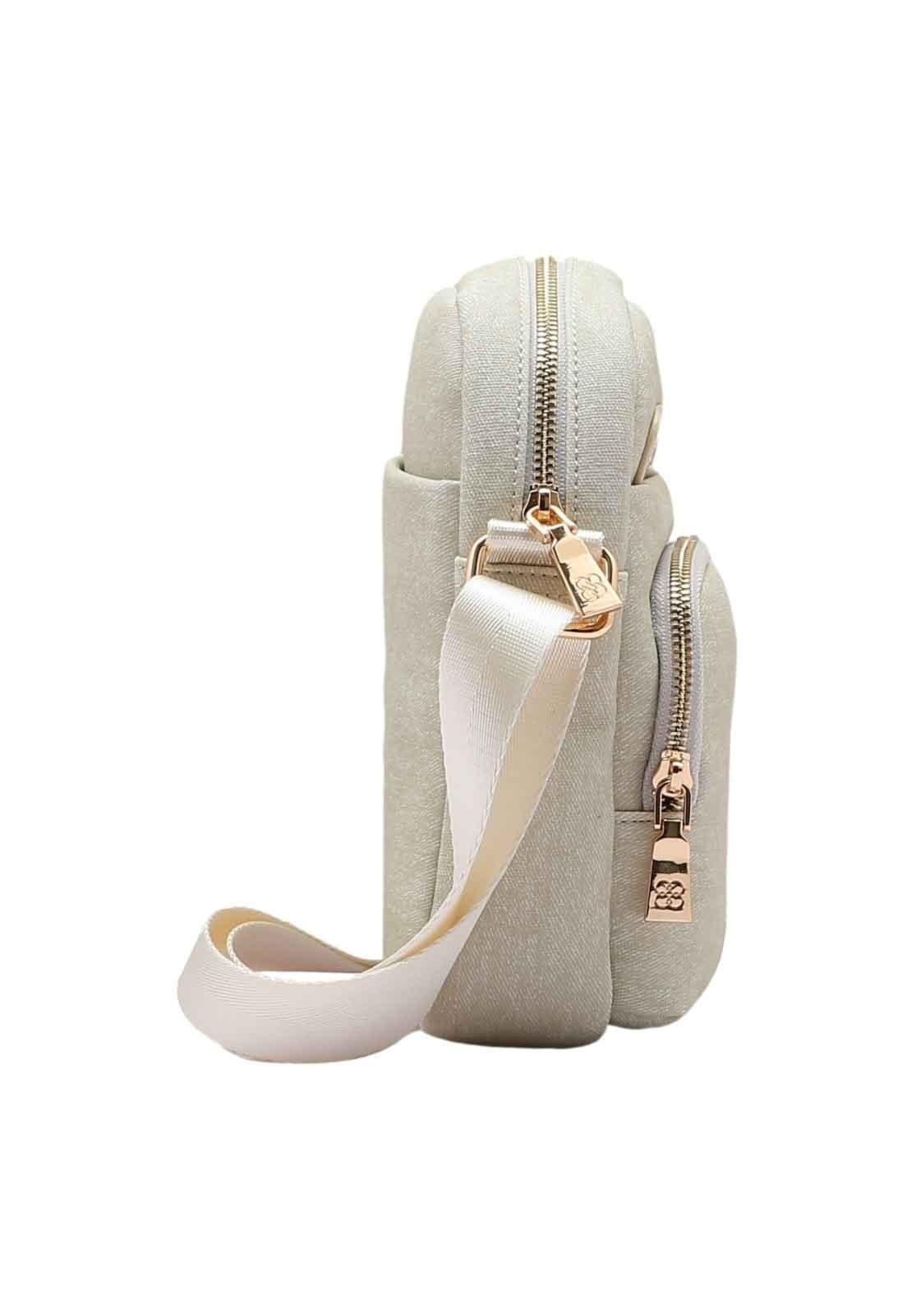 Vista 2 Bolsa Feminina Chenson Original Sport Cool Transversal 3485109 Chenson bege
