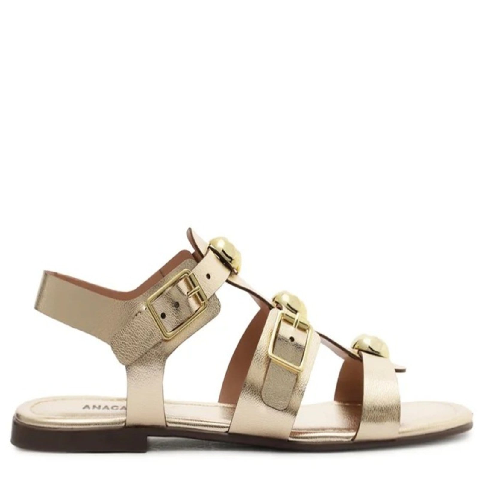 Sandália Anacapri Três Tiras Adornos