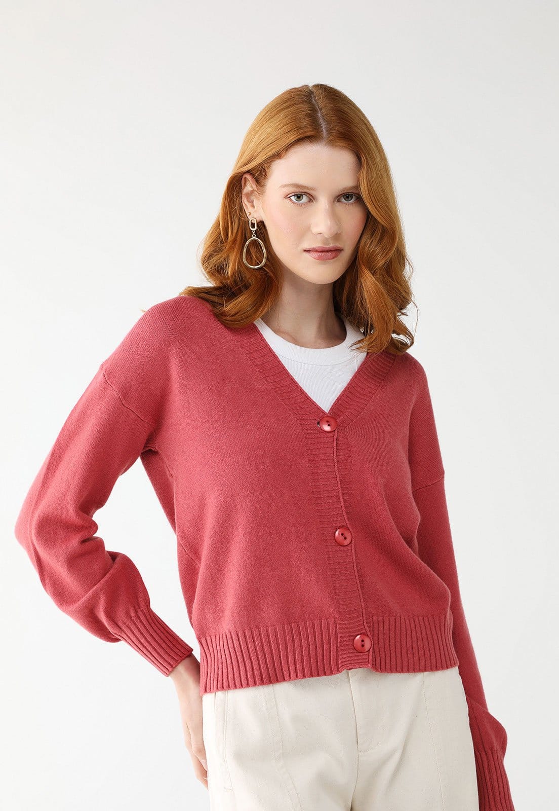 Cardigan Tricot Facinelli Detalhe Canelado