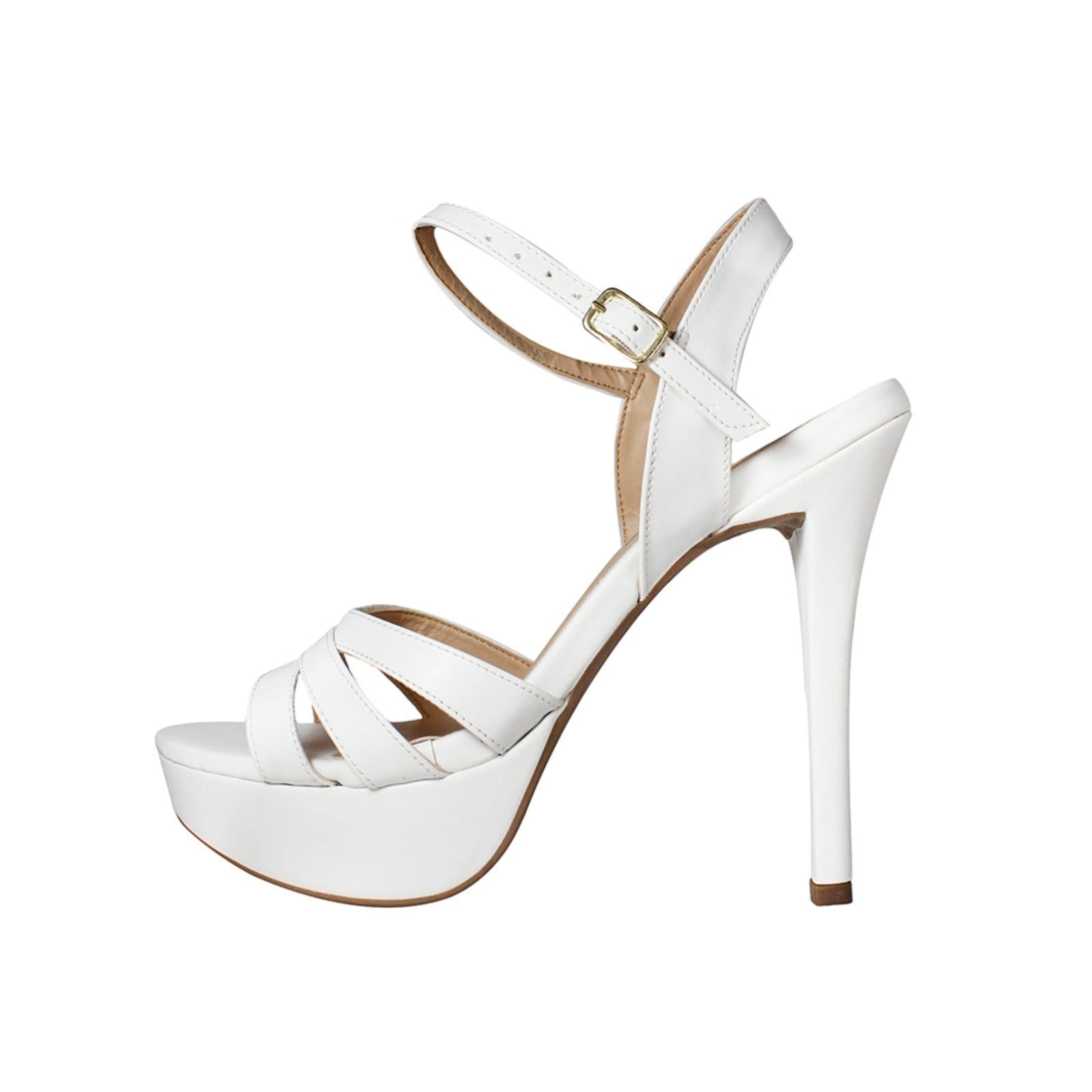 Vista 2 Meia Pata Salto Alto Fino 15cm Luiza Sobreira Branca Mod. 2249 Luiza Sobreira branco