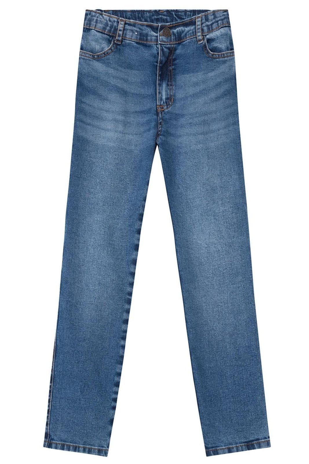 Vista 2 Infantil - Calça menina em jeans Brandili azul