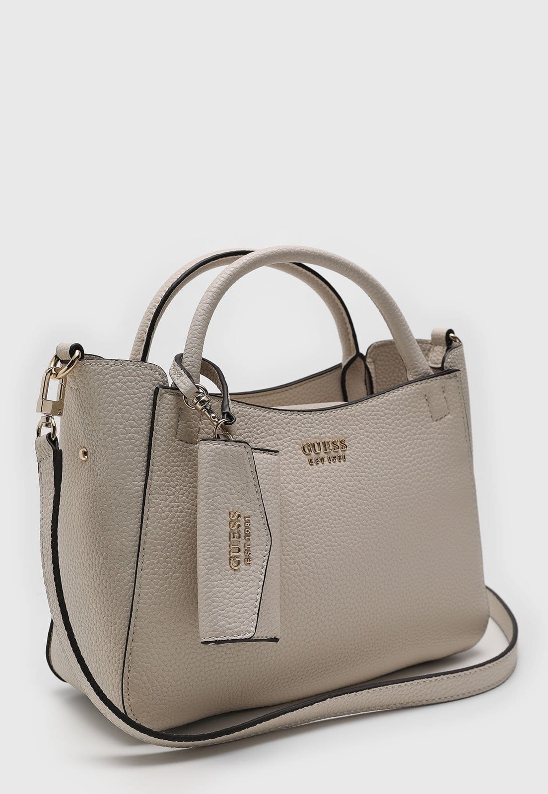 Vista 2 Bolsa Tiracolo Feminina Guess Alça Dupla Off-White Guess off-white white