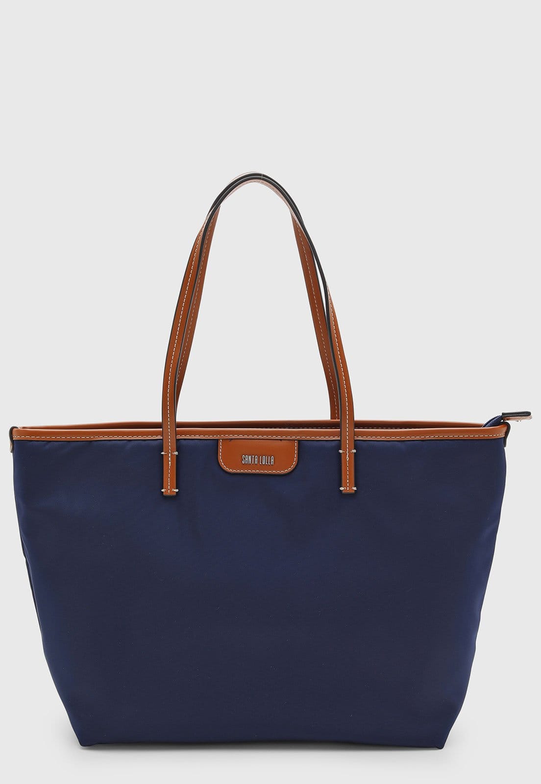 Vista principal Bolsa Feminina Santa Lolla Grande Nylon Santa Lolla azul marinho