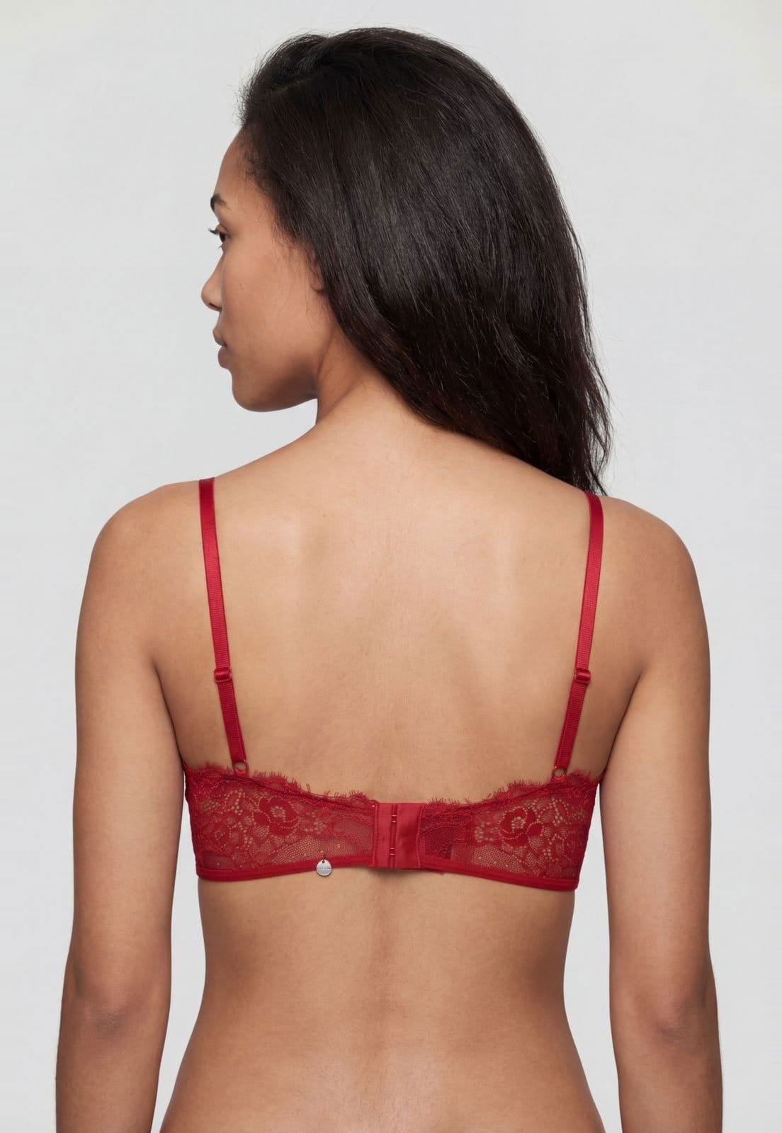 Vista 2 Sutiã Feminino Hope Bandeau Renda Hope vermelho