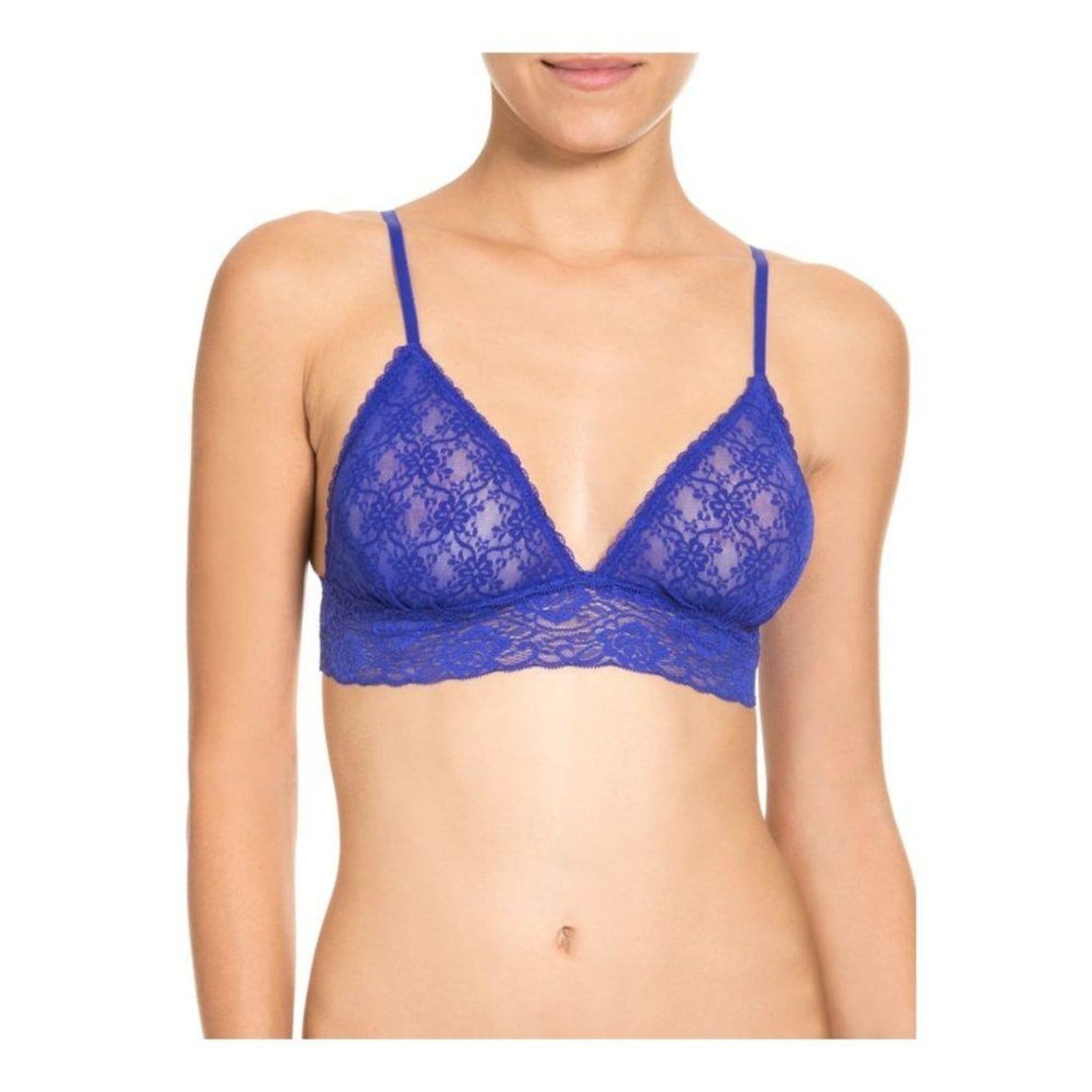 Vista 2 Sutiã Triângulo Renda Sweet Lace Blue Azul Loungerie azul blue