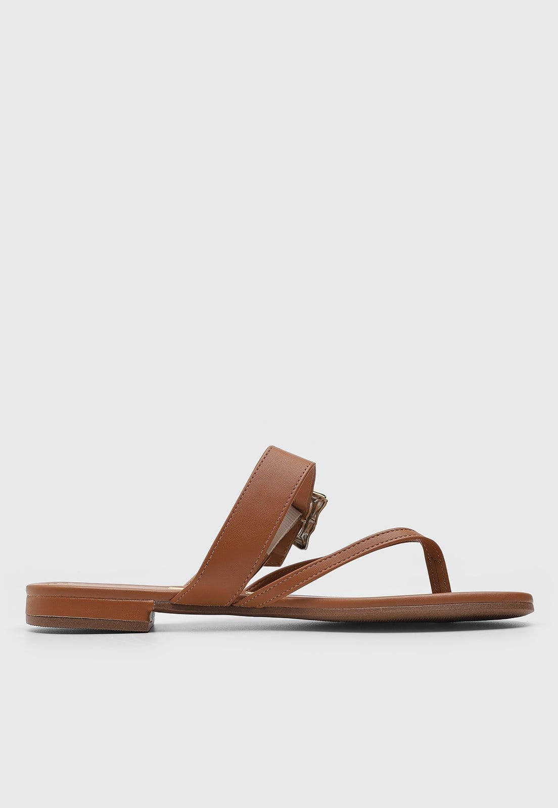 Vista 2 Rasteira Feminina Vizzano Tiras Fivela VIZZANO caramelo