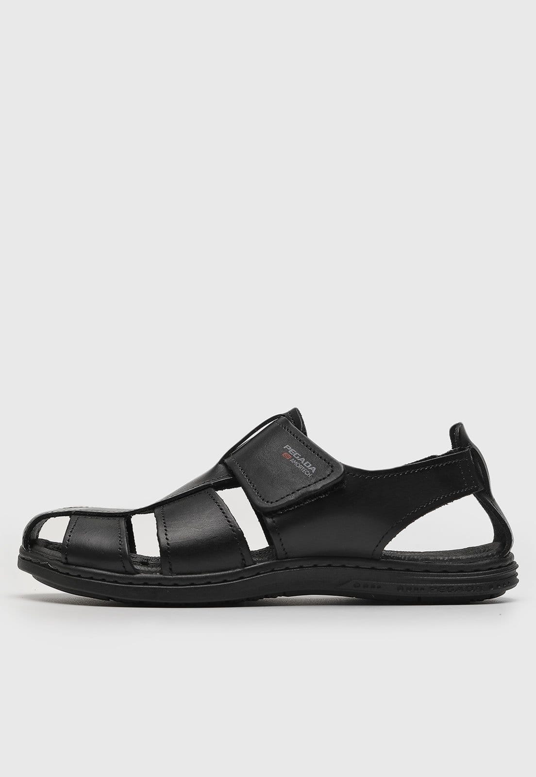 Sandália Papete Pegada com Fita Dupla Aderente Preta