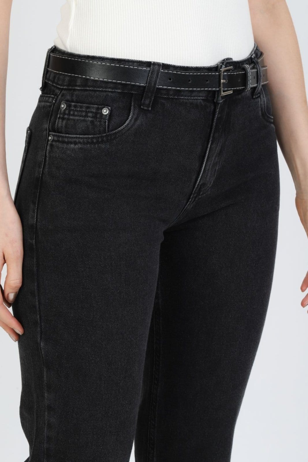 Vista 2 Calça Mom Jeans 38 Gazzy azul