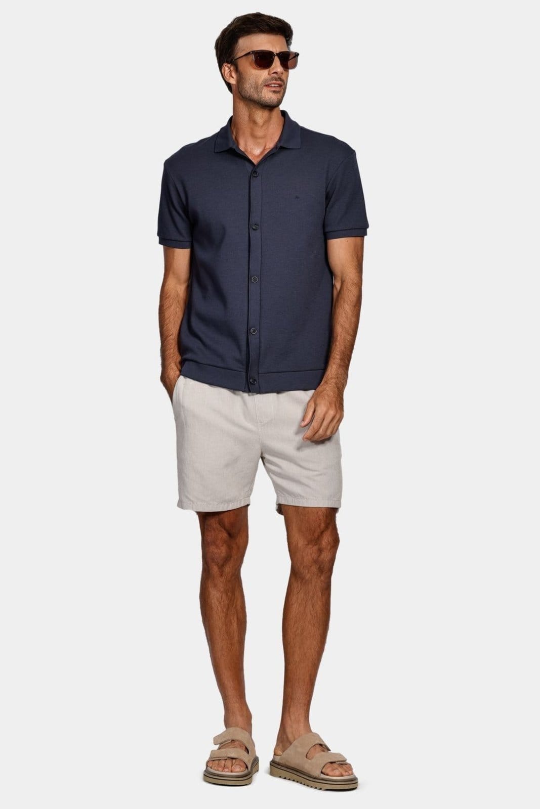 Vista 2 Bermuda Aramis Com Elástico Color Cáqui Aramis incolor