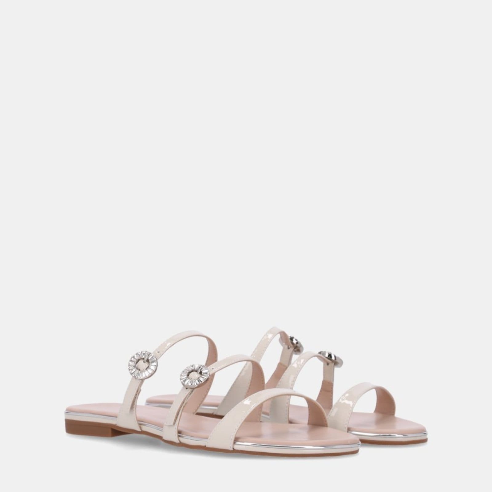 Vista 2 Chinelo Couro Luz da Lua - 54870073 Luz Da Lua Off-white Luz Da Lua off-white white