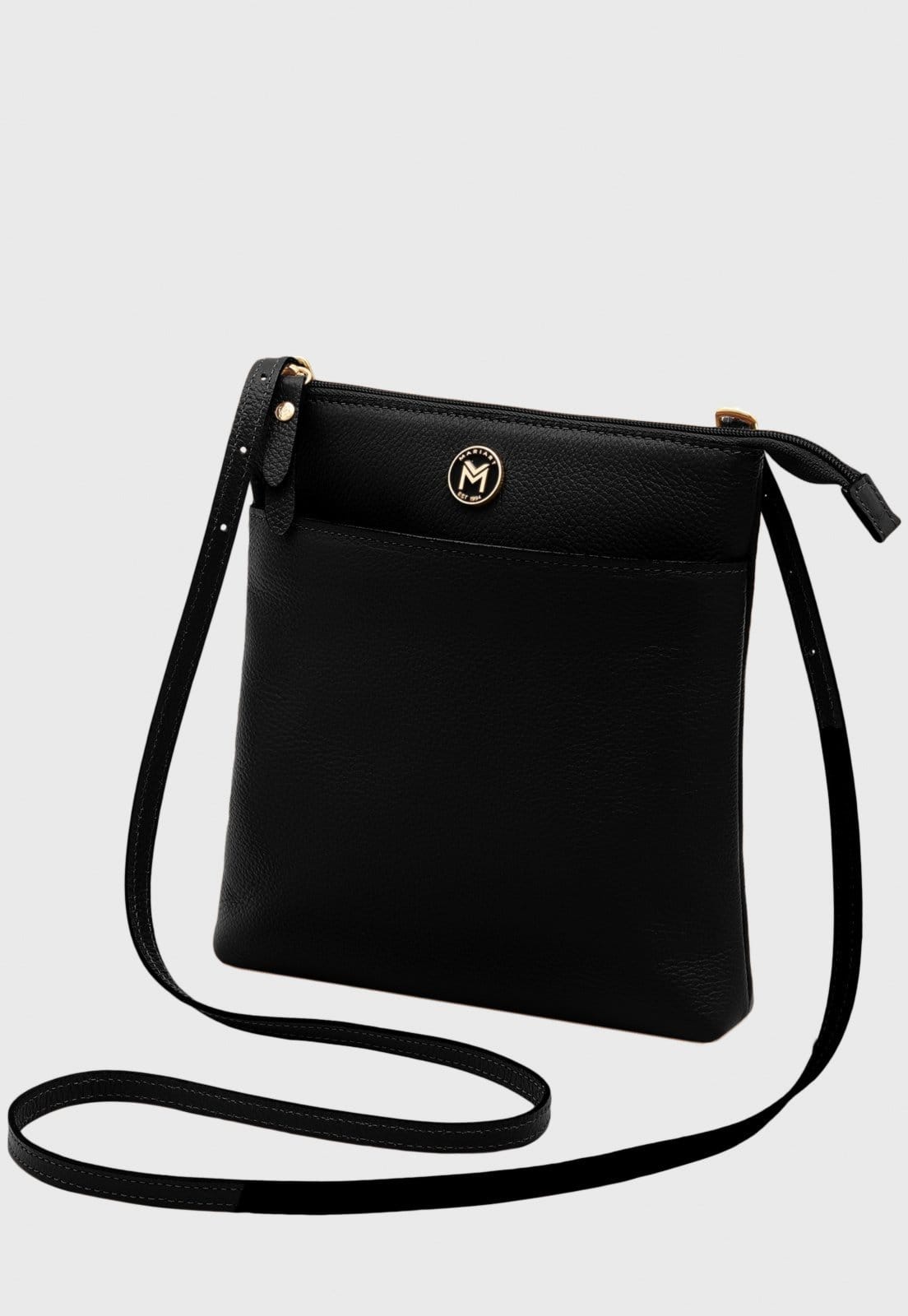 Bolsa Transversal Couro Mariart Itacaré Preta